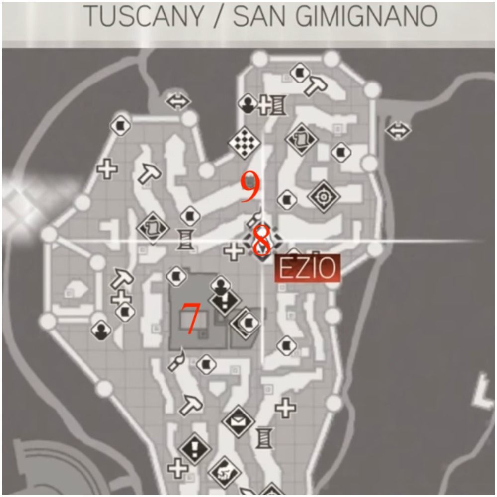 Assassin&rsquo;s Creed 2 San Gimignano glyph locations
