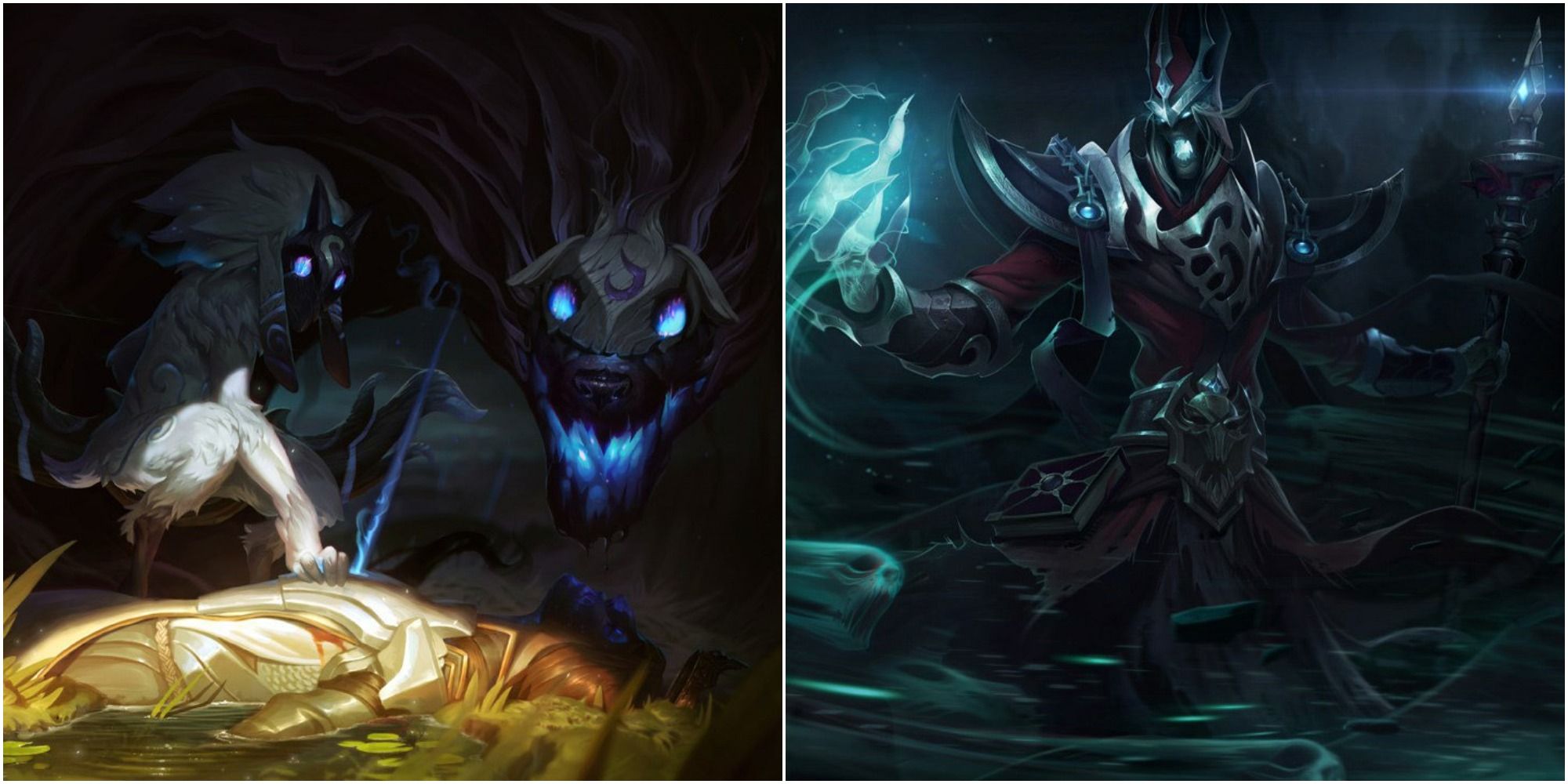 Kindred Karthus Base Splash Art League Of Legends