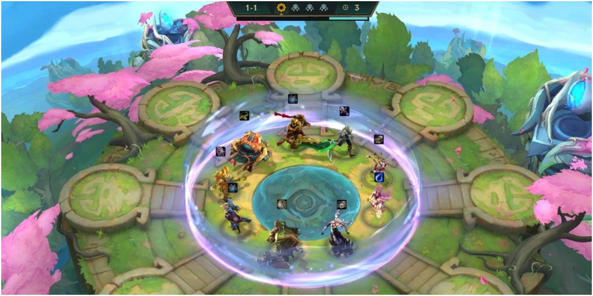 Teamfight tactics In Game Carousel
