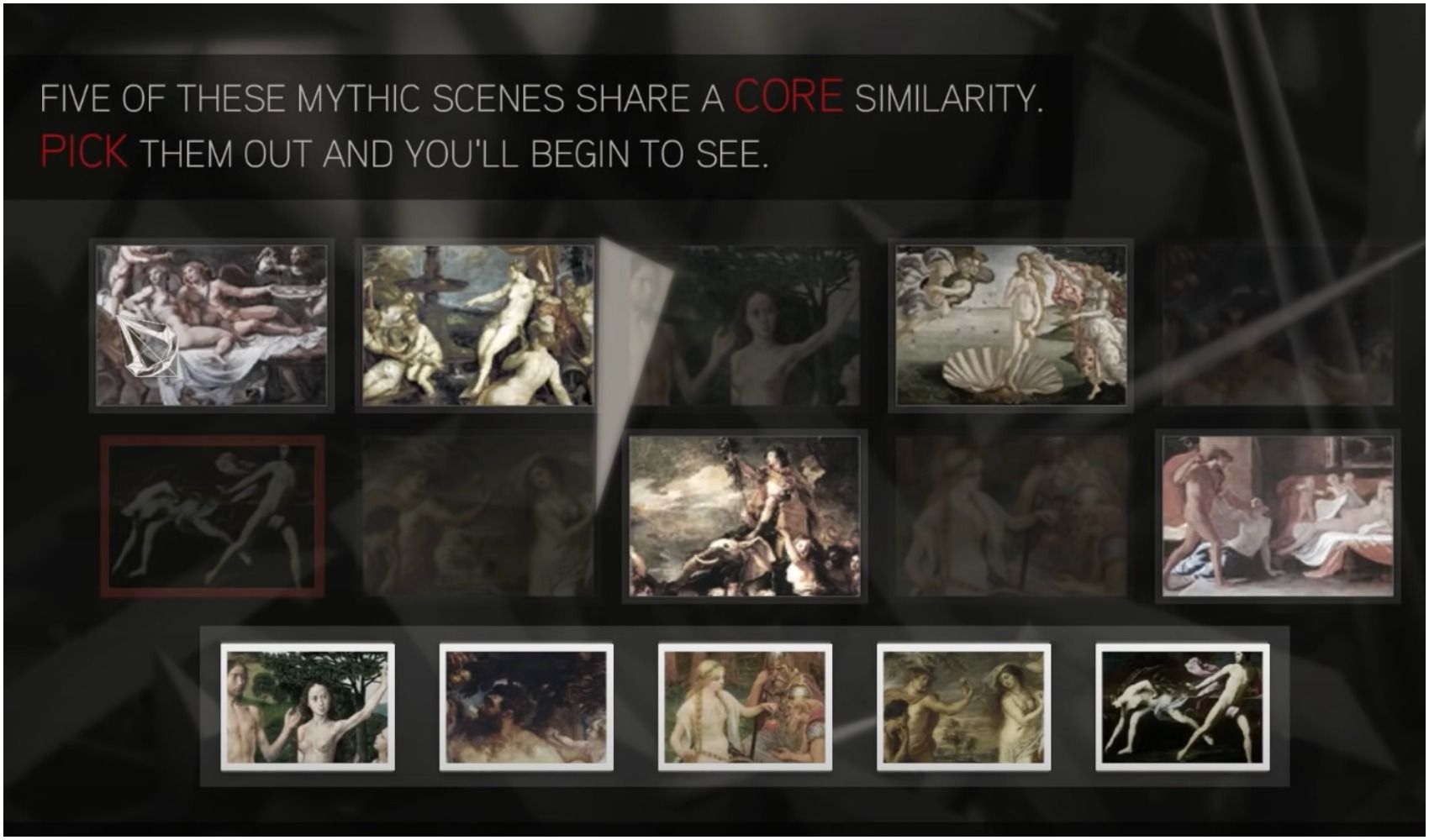 assassin's creed 2 mythic scenes puzzle 1