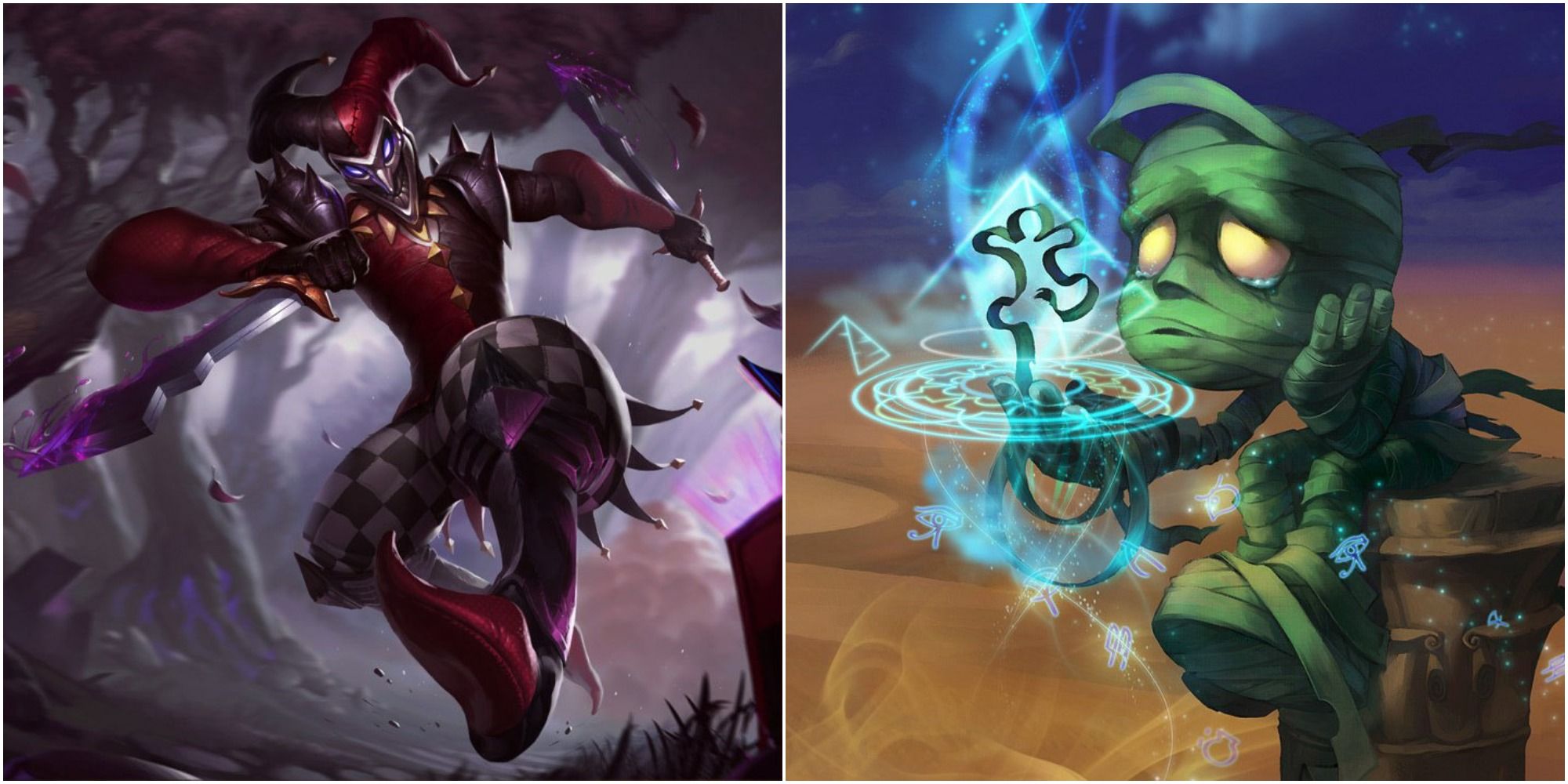 Shaco Amumu Base Splash Art League Of Legends