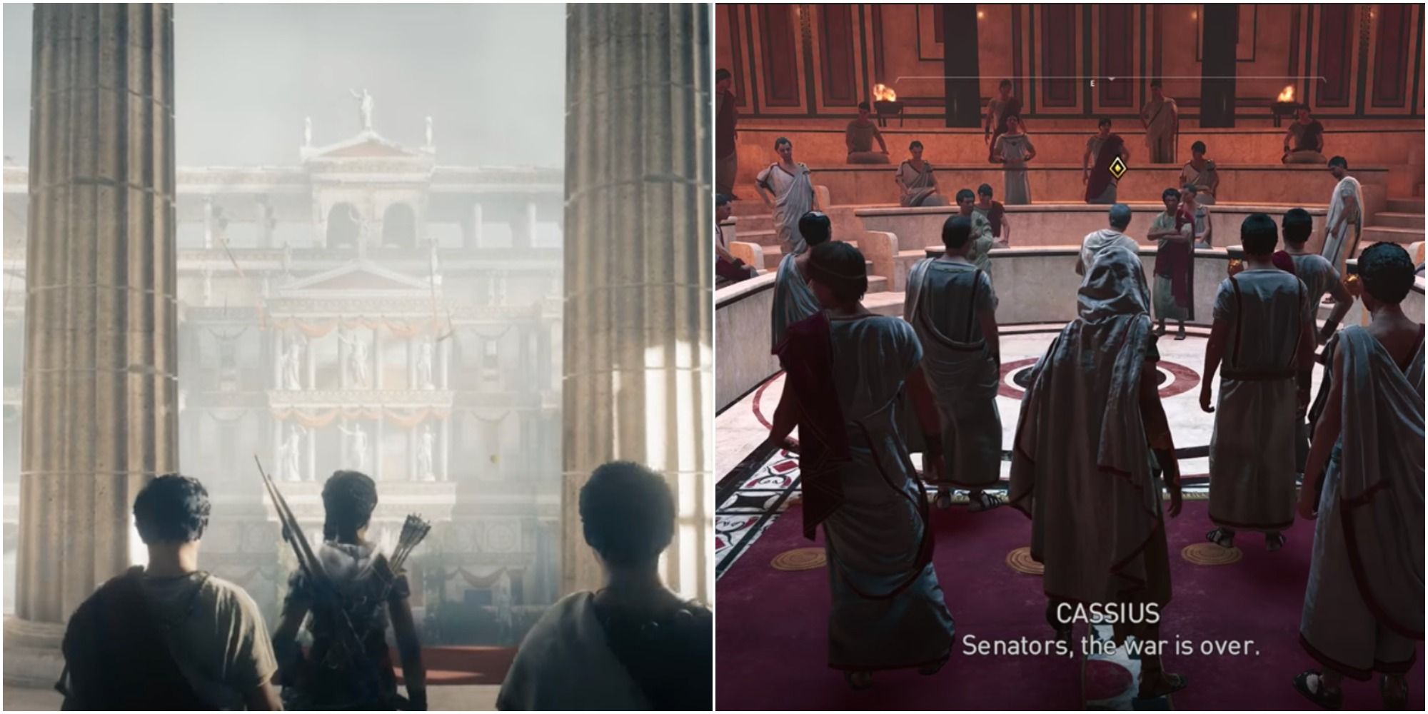 Assassin's Creed Origins Aya and Bayek go to Rome