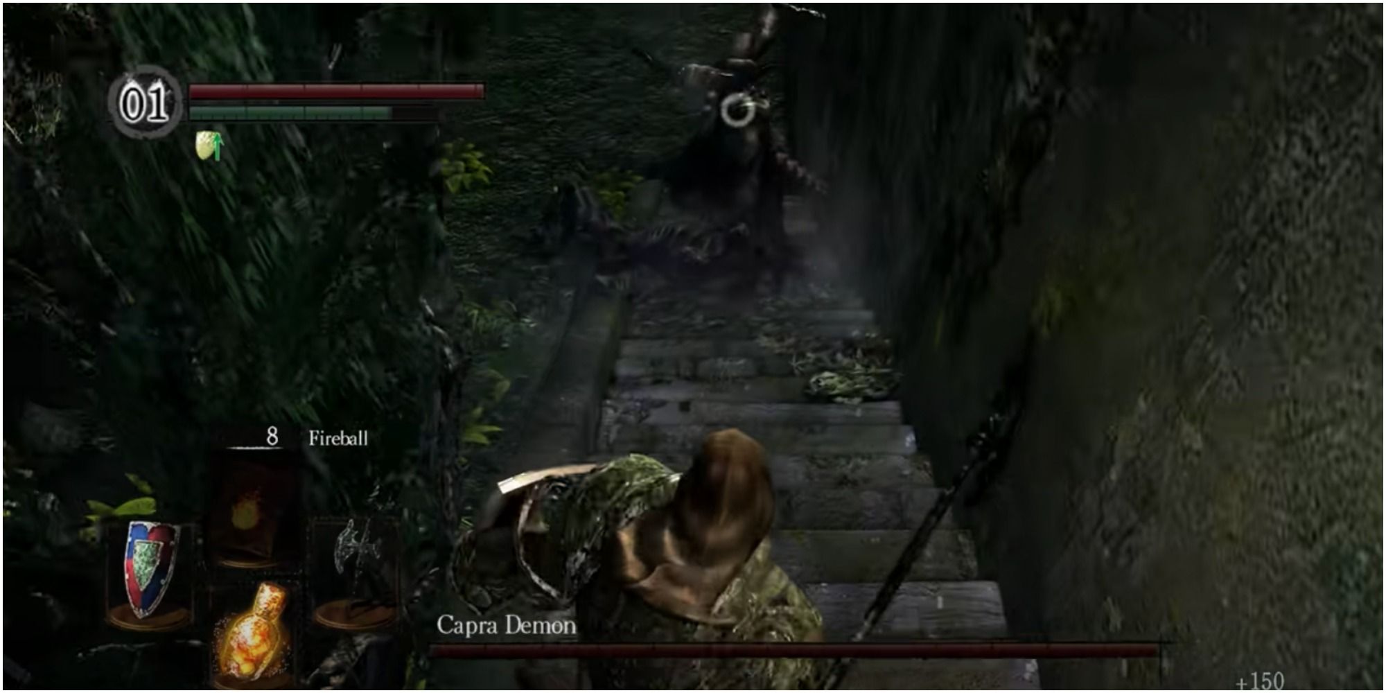 Dark Souls Capra Demon boss fight