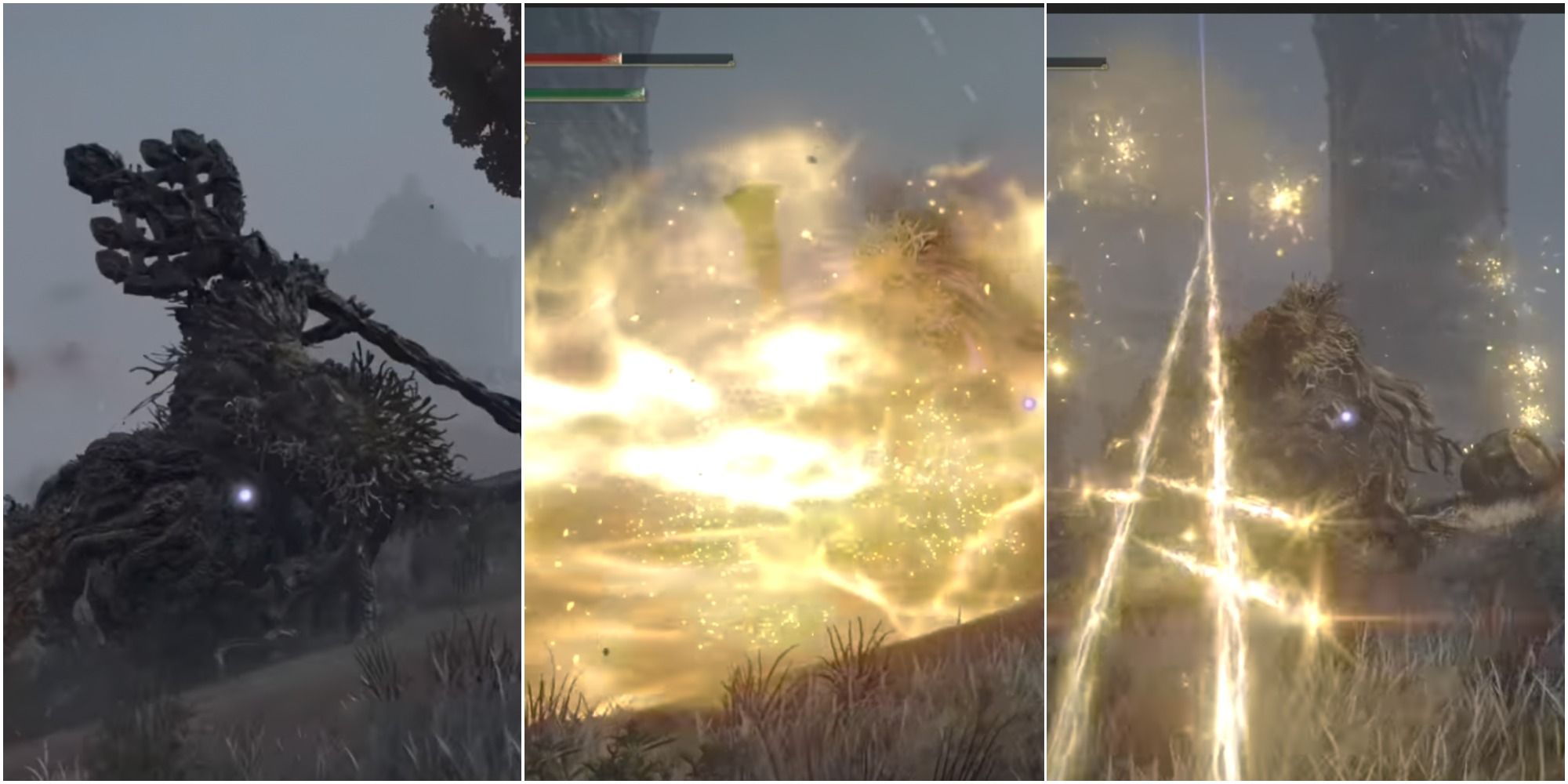 Elden Ring Putrid Avatar's projectiles of light attack