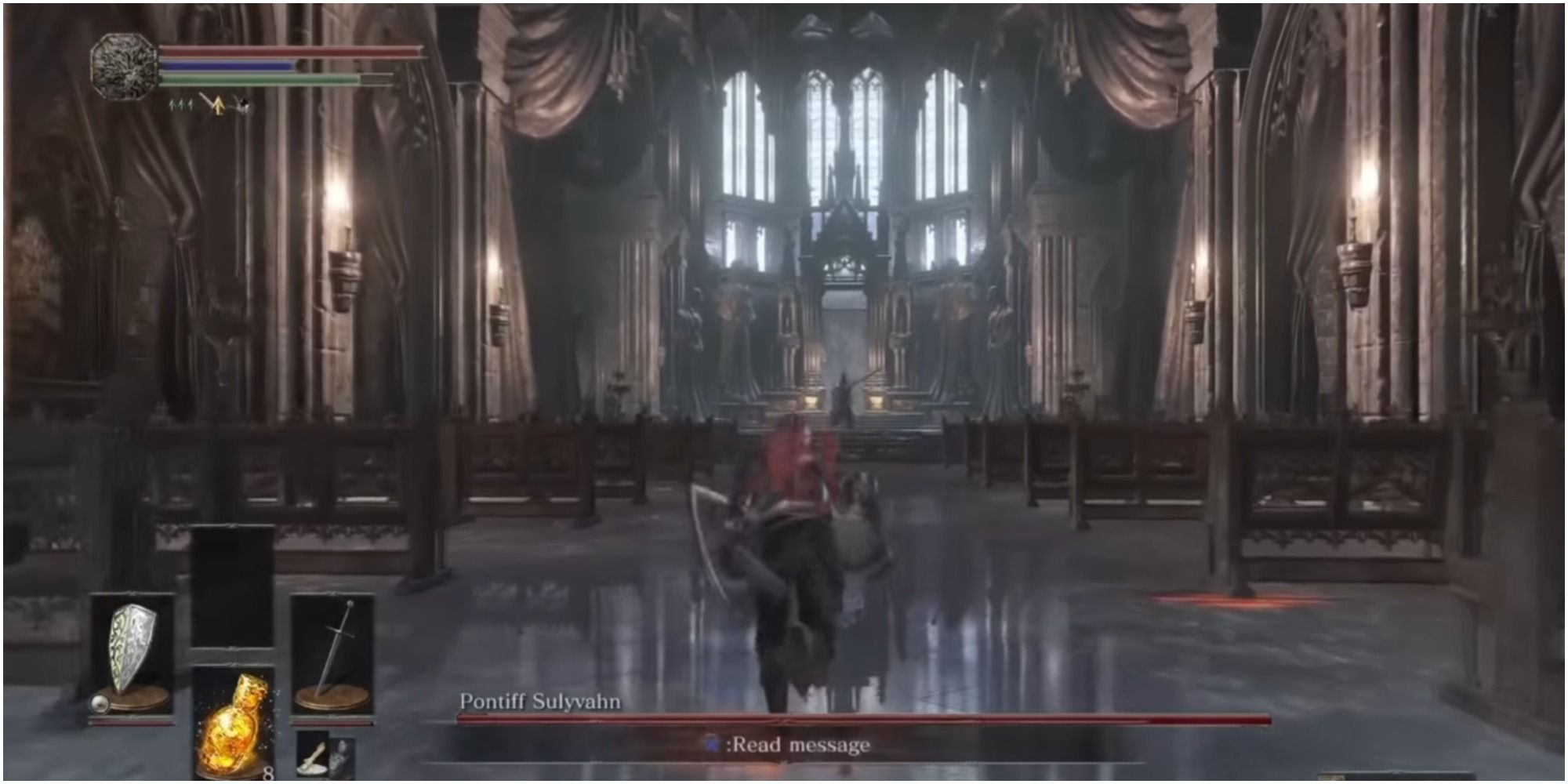 Dark Souls 3 Pontiff Sulyvahn boss arena