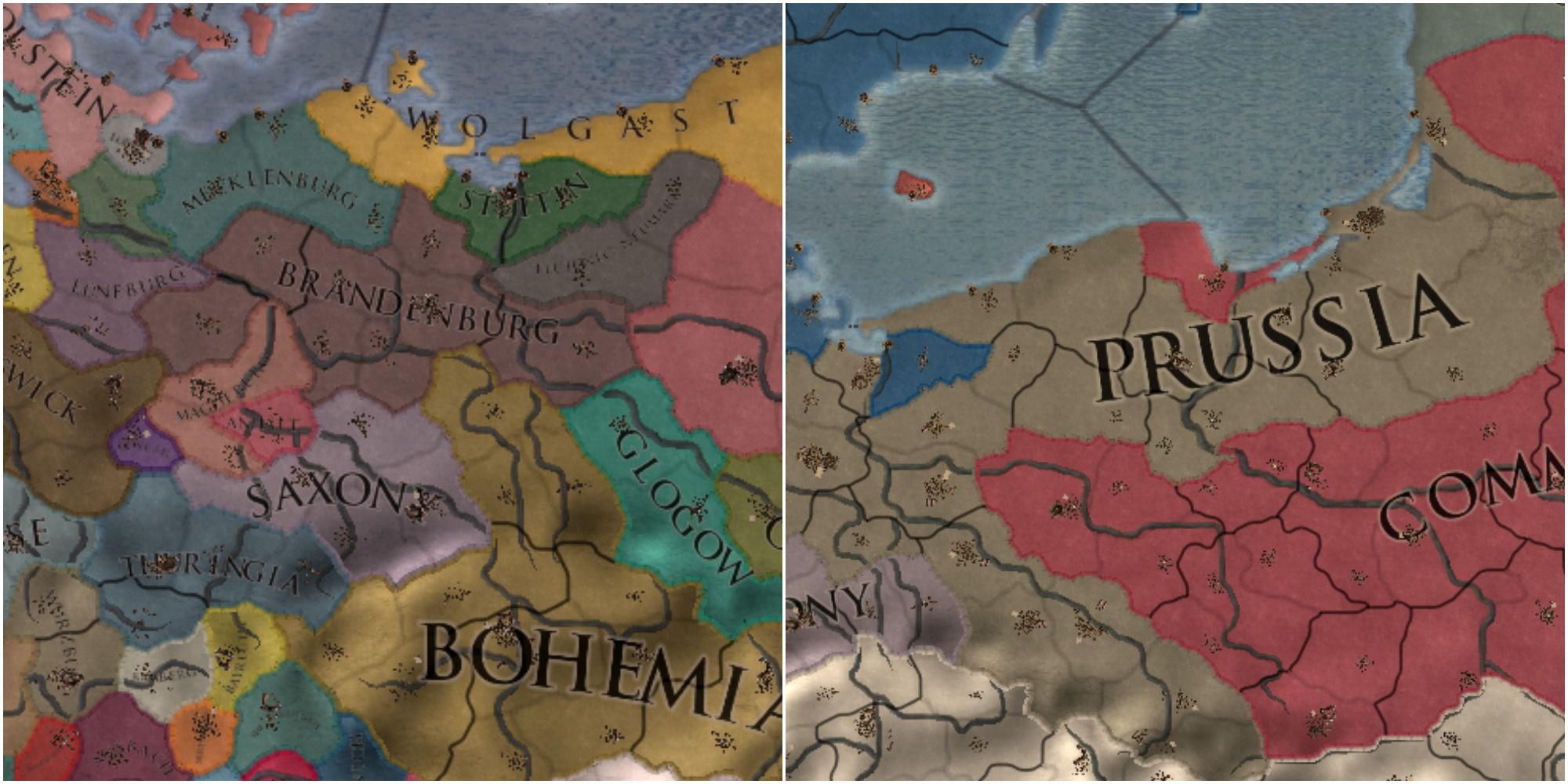 EU4 Brandenburg Prussia Map