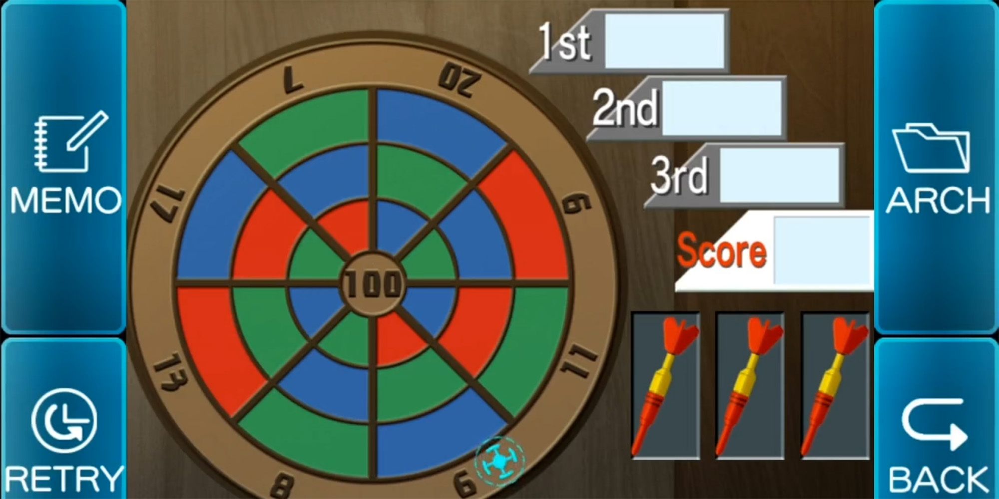 rec room dartboard mini-game