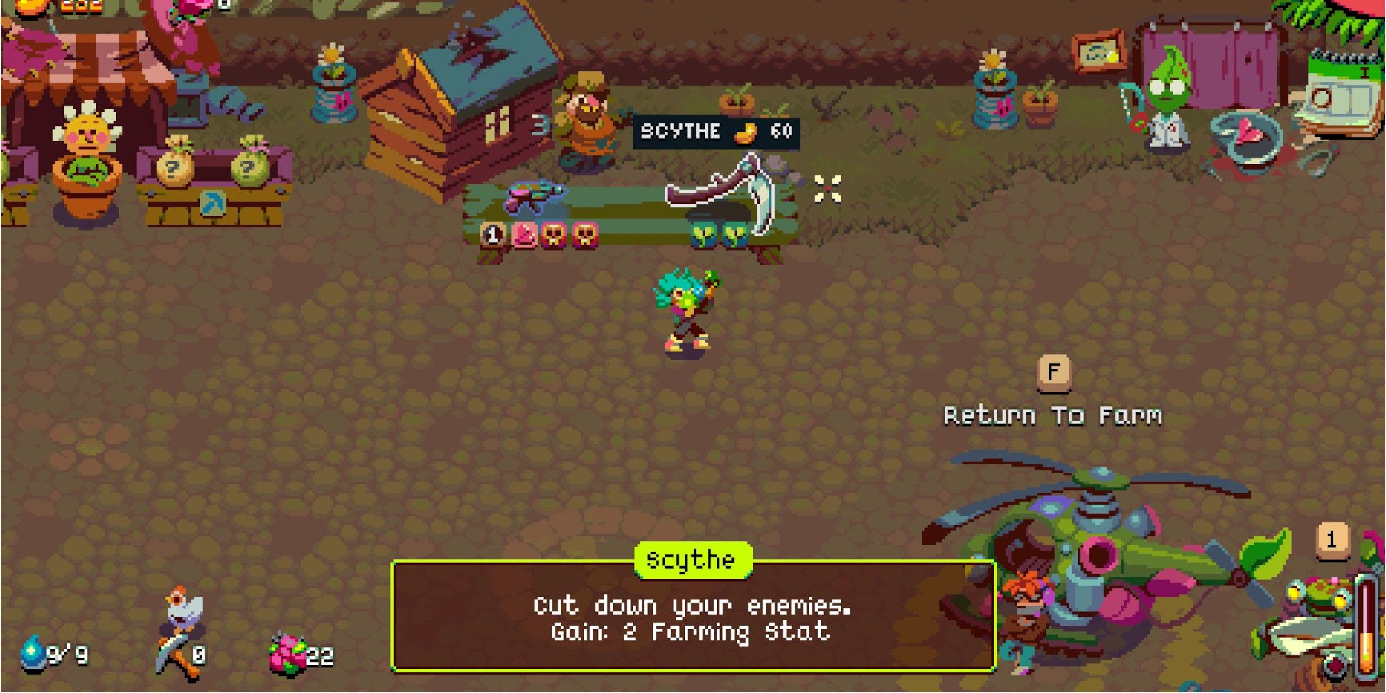 Atomicrops Town Thyme with Scythe