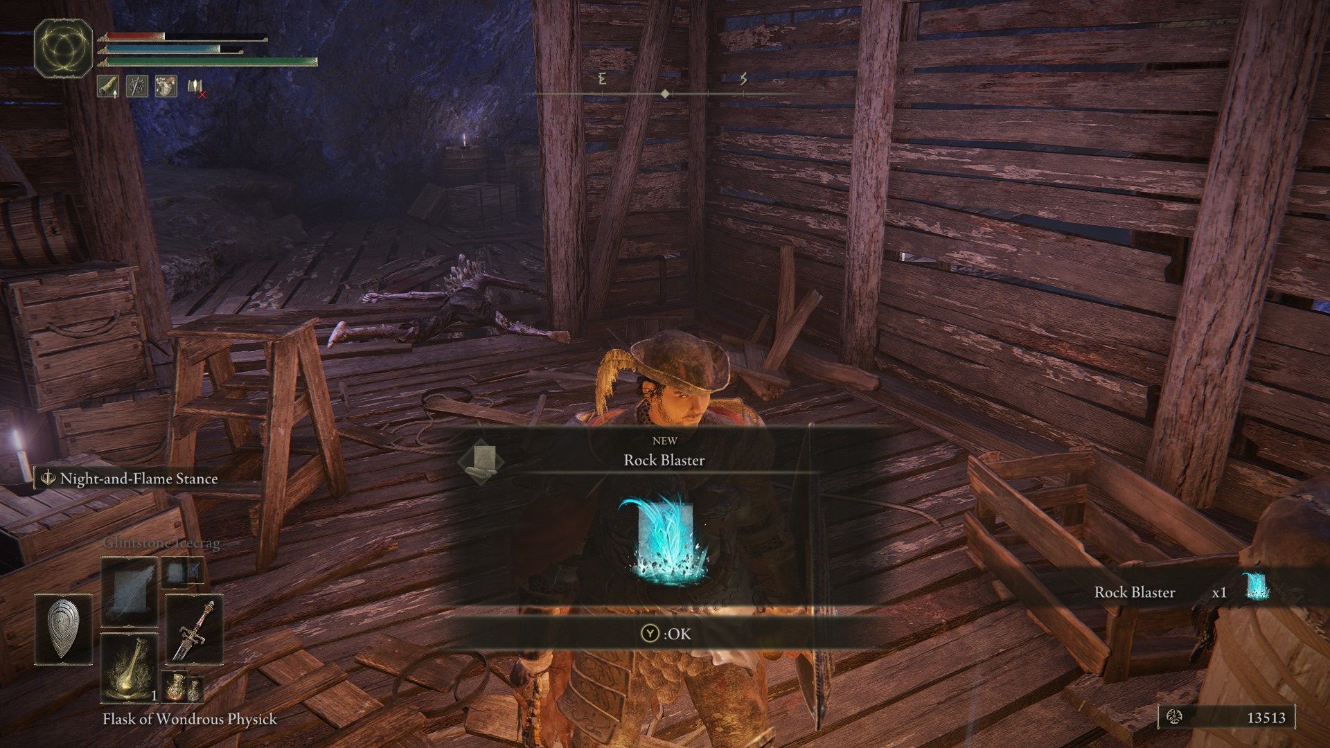 player picking up an item in Sellia Tunnel in Elden Ring