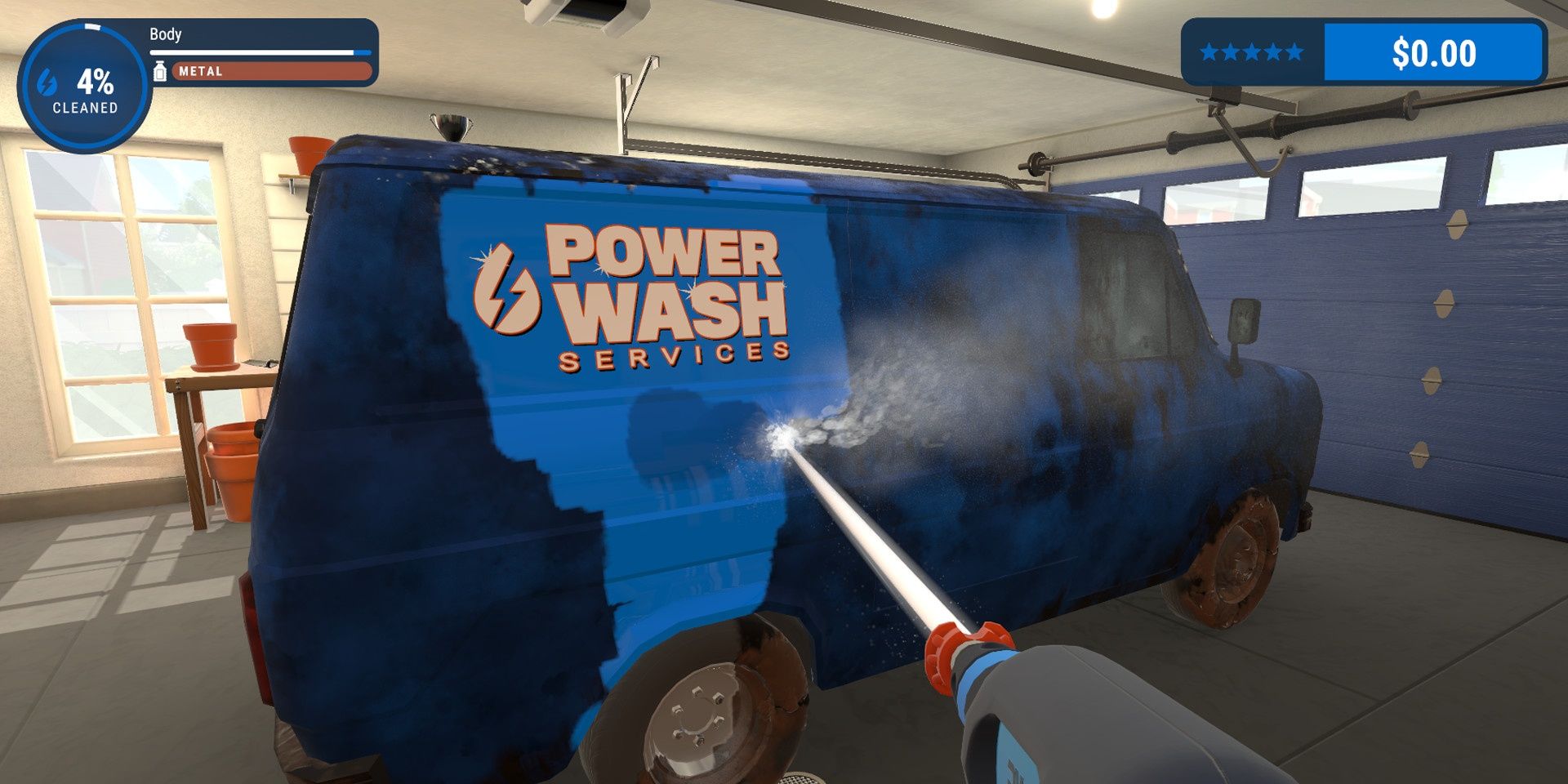 Cleaning a vehicle in PowerWash Simulator