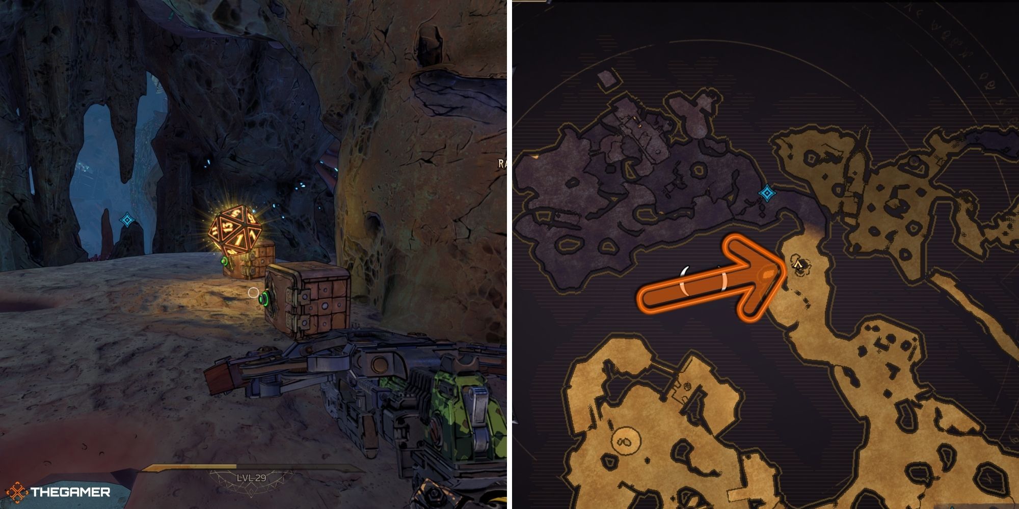 tiny tina's wonderlands - Wargtooth Shallow - lucky die on left, map on right (12)