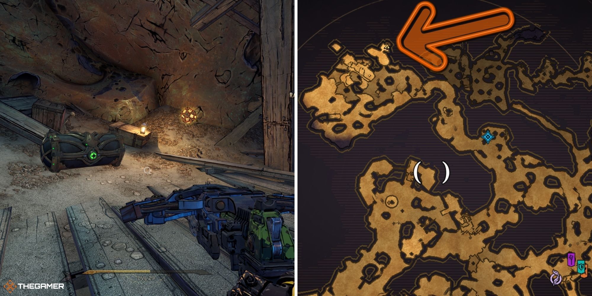 tiny tina's wonderlands - Wargtooth Shallow - lucky die on left, map on right (13)