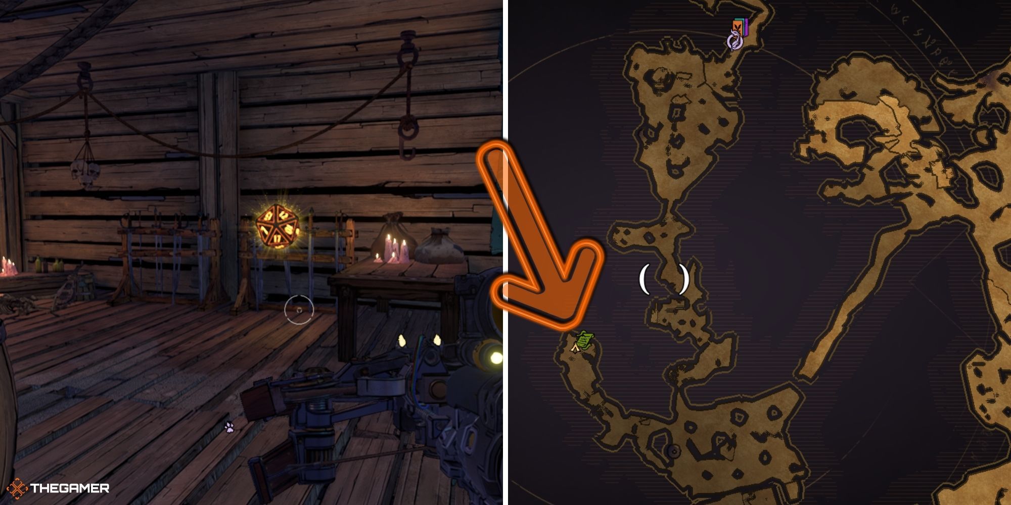 tiny tina's wonderlands - Wargtooth Shallow - lucky die on left, map on right (16)