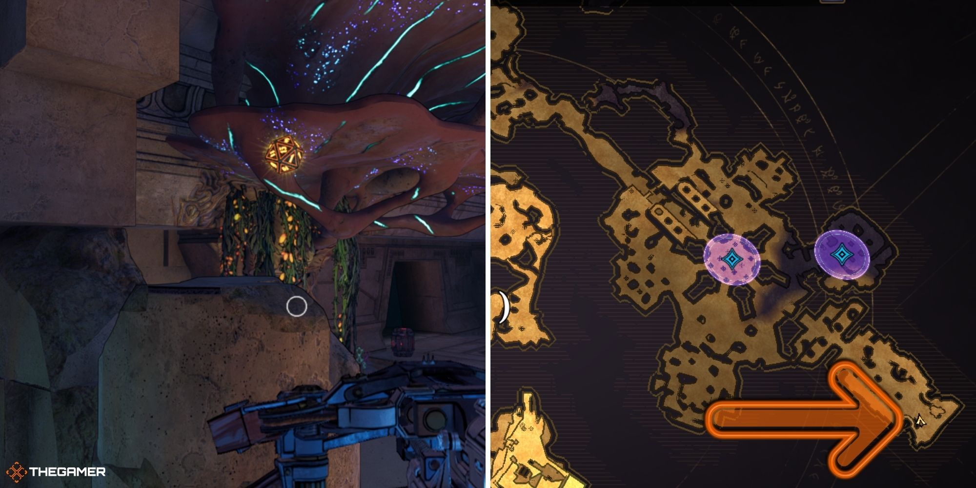 tiny tina's wonderlands - Wargtooth Shallow - lucky die on left, map on right (18)