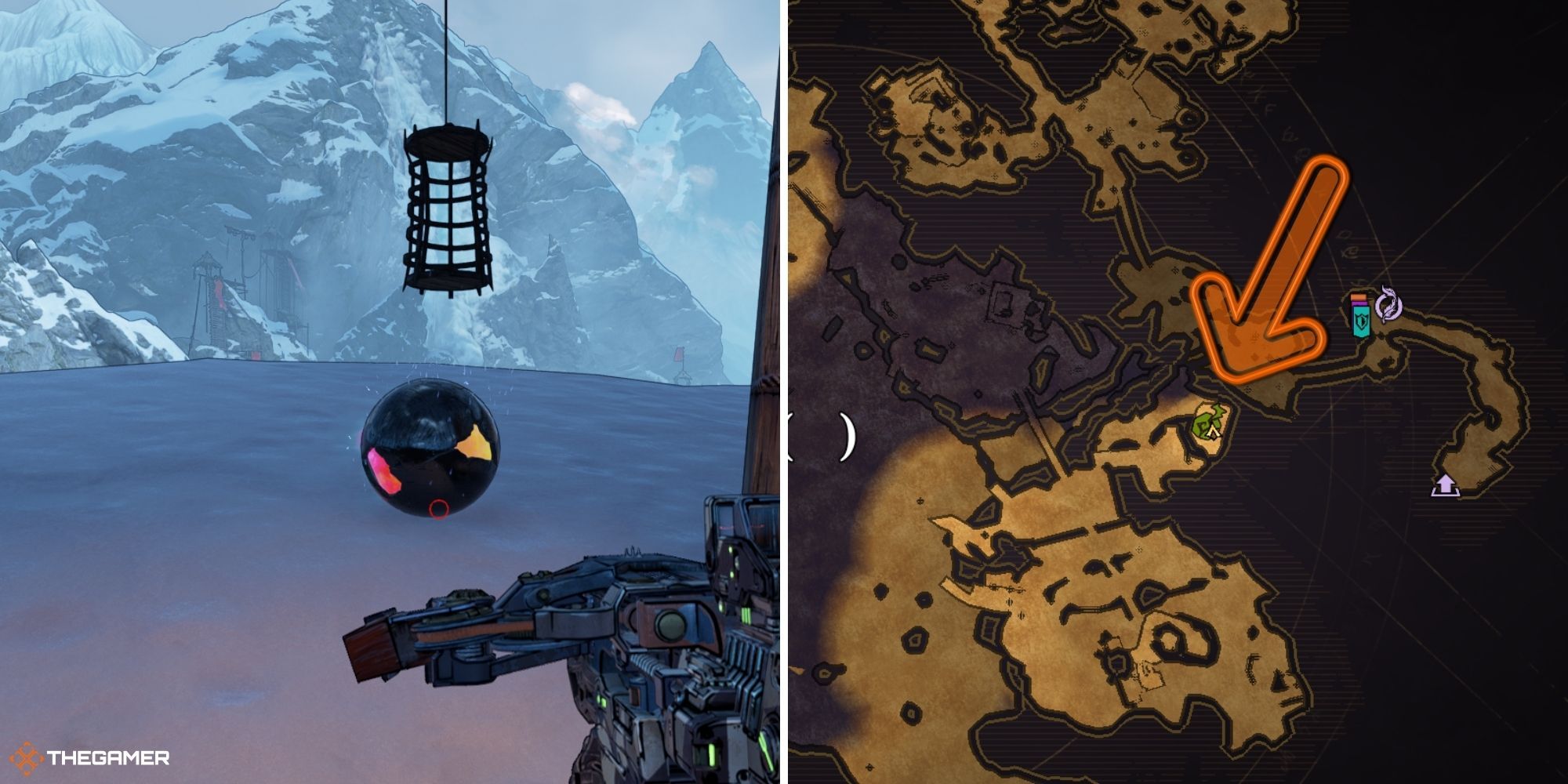 tiny tina's wonderlands - mount craw - lost marble on left, map on right (1)