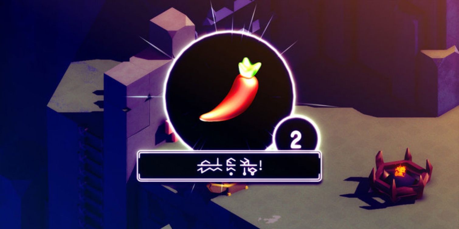 A screenshot showing a hot pepper in Tunic