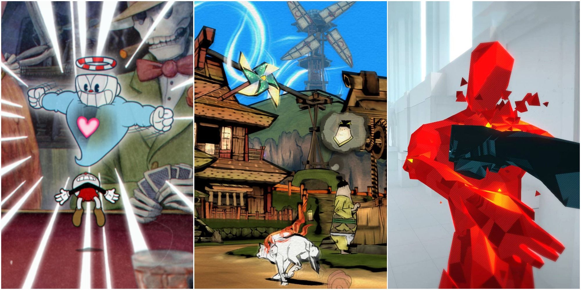 Visually Unique Featured - Cuphead, Okami, SUPERHOT