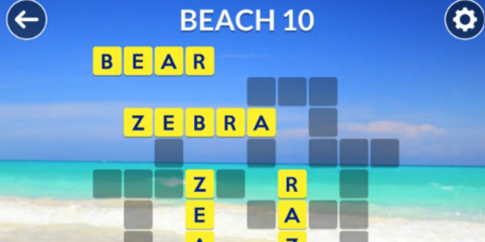 wordscapes beach puzzle level