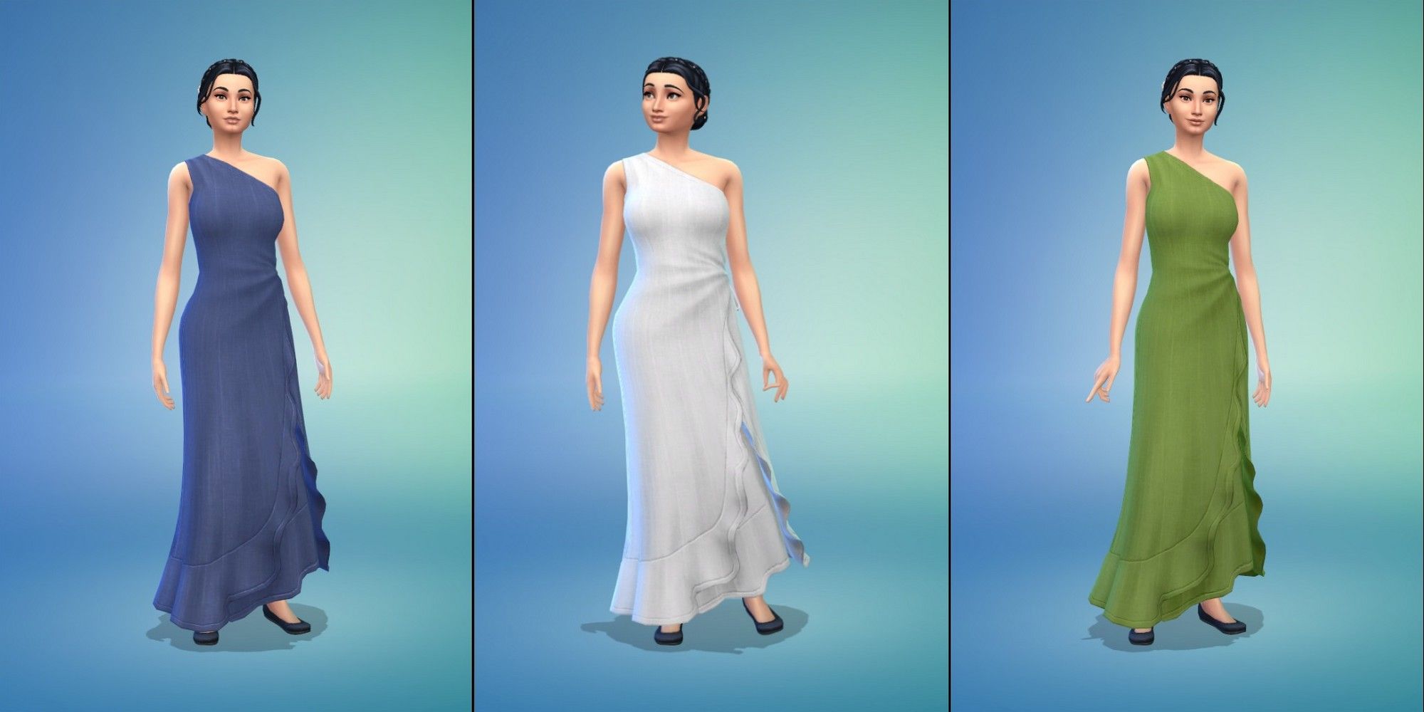 Sims 4 Wedding Dress Scalloped Edge Colors