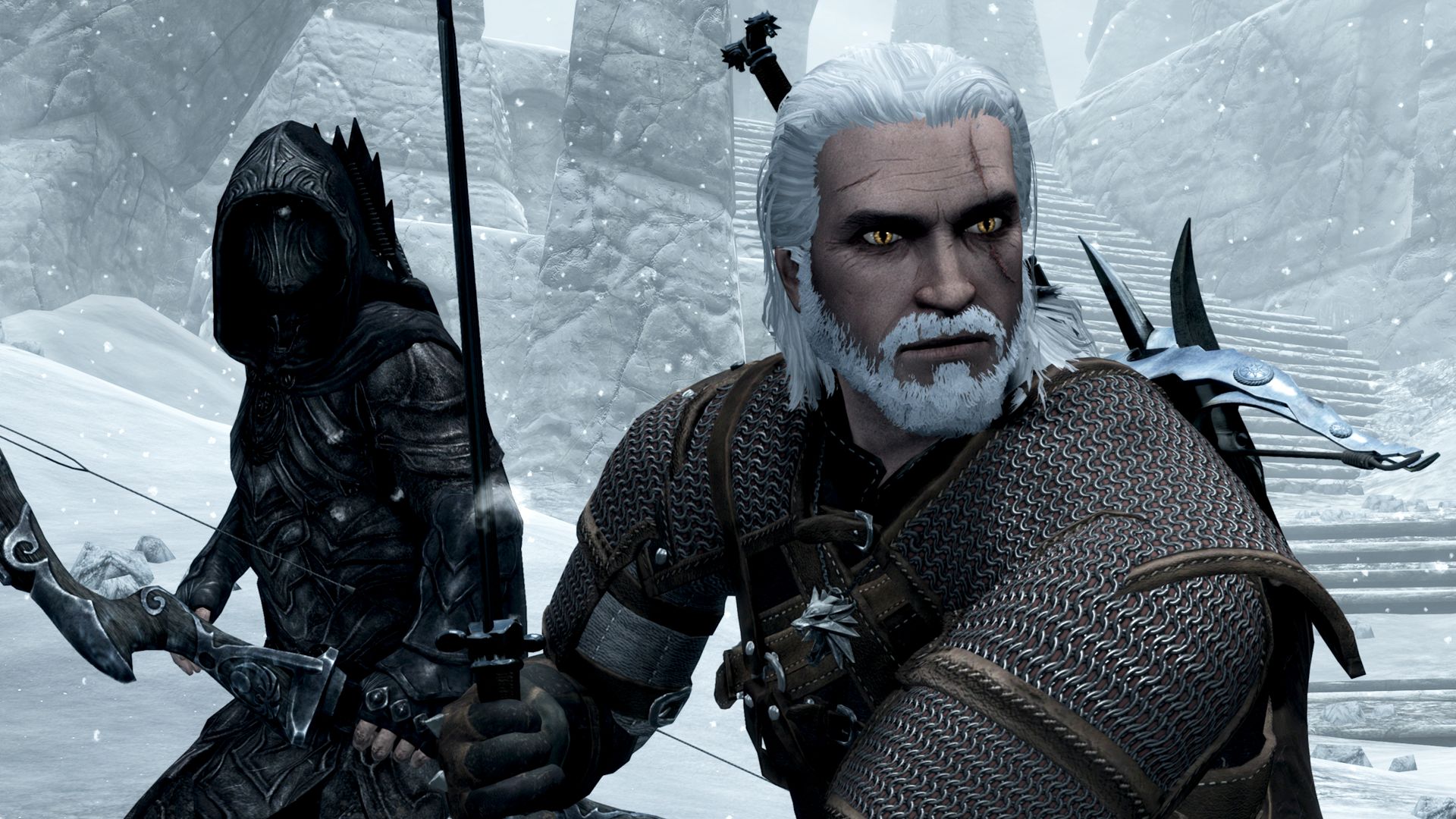 This Witcher 3 mod turns back the clock on Geralt's face – and