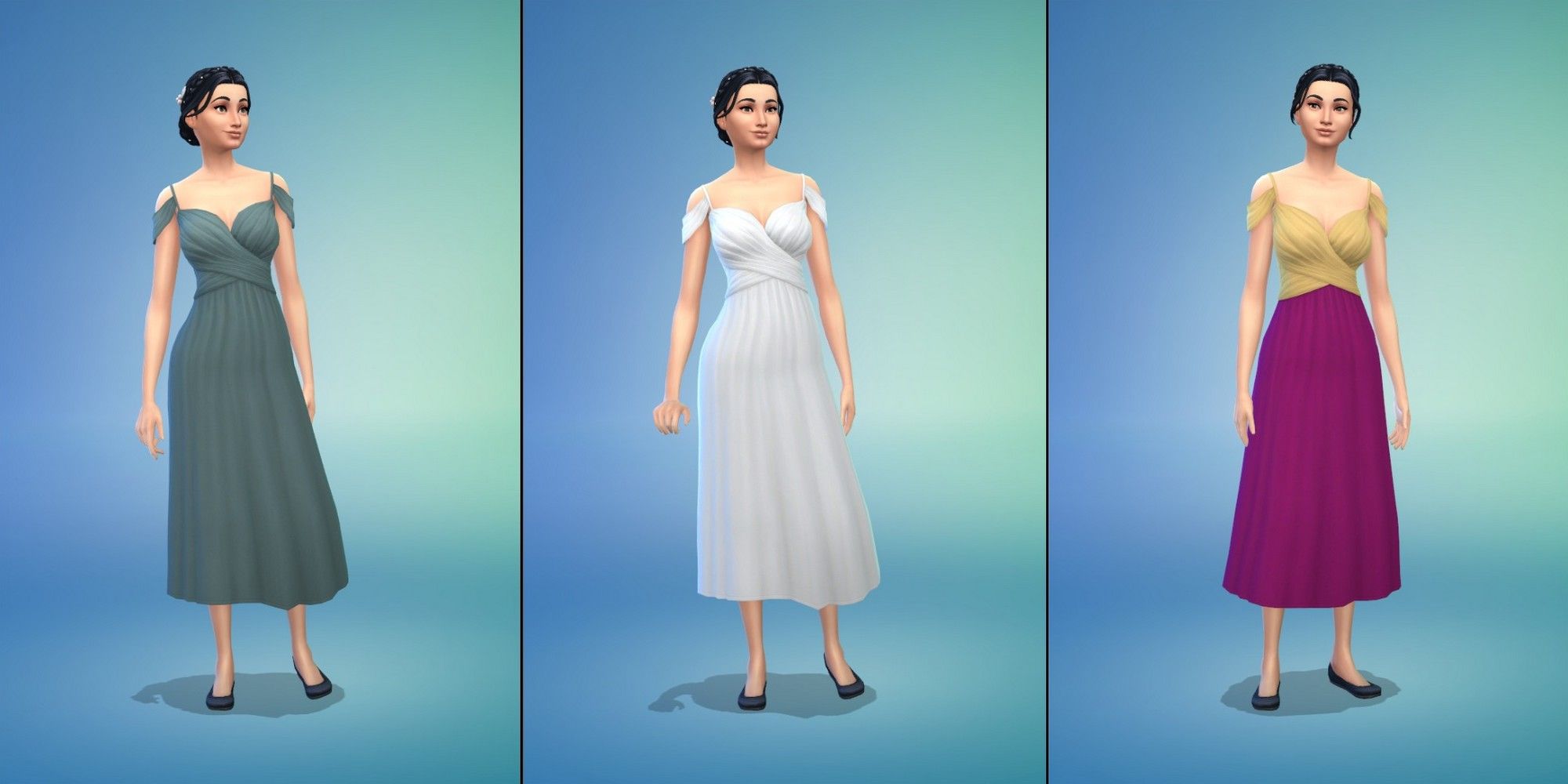 Sims 4 Wedding Dress Off The Shoulder Color