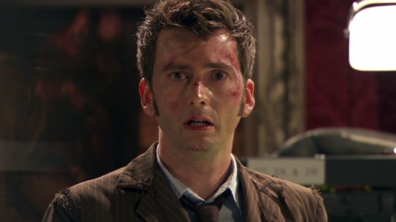 The Tenth Doctor realising it's time to die