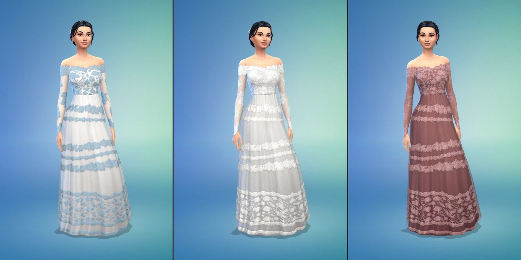 Sims 4 Wedding Dress Vintage Lace Off The Shoulder