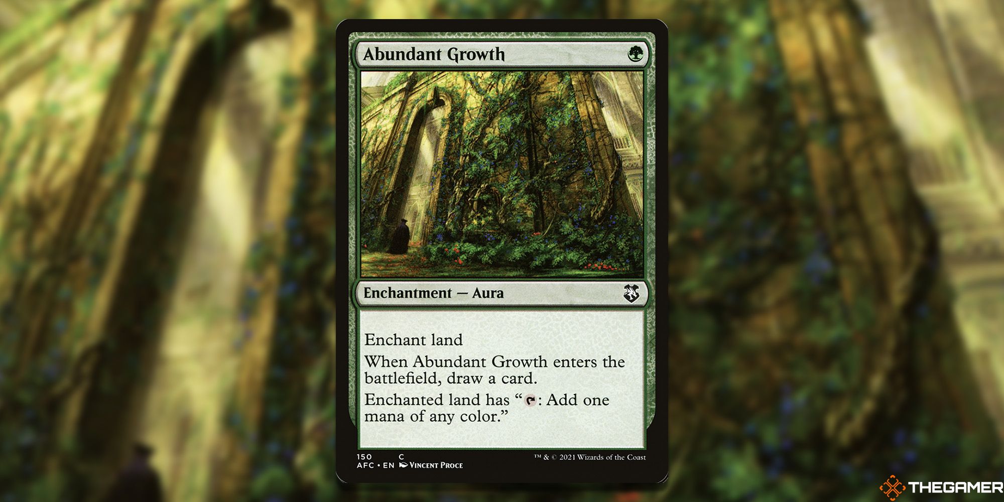 Abundant Growth card and art background