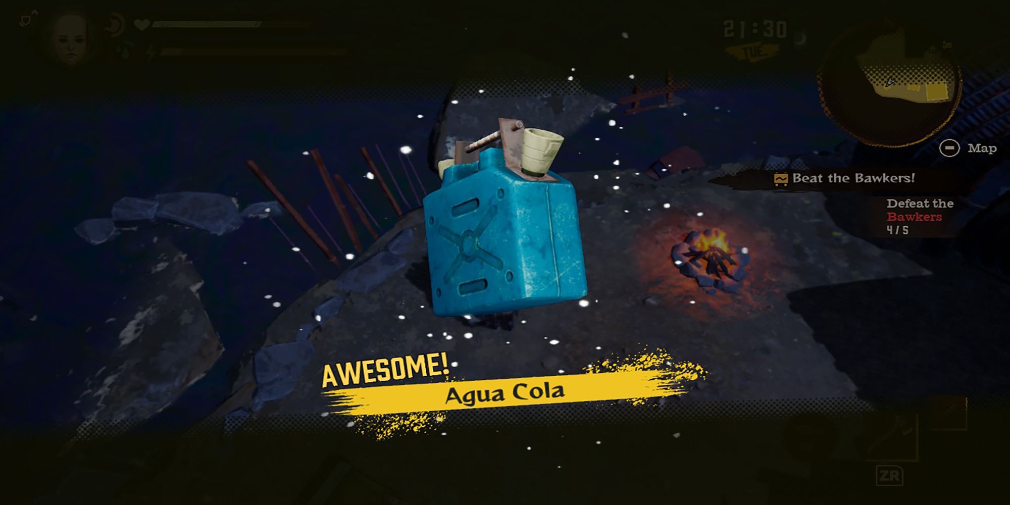 Newly crafted Agua Cola from the Junk Screen in Deadcraft.