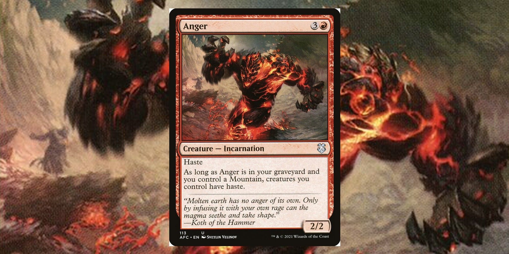 A lava elemental running