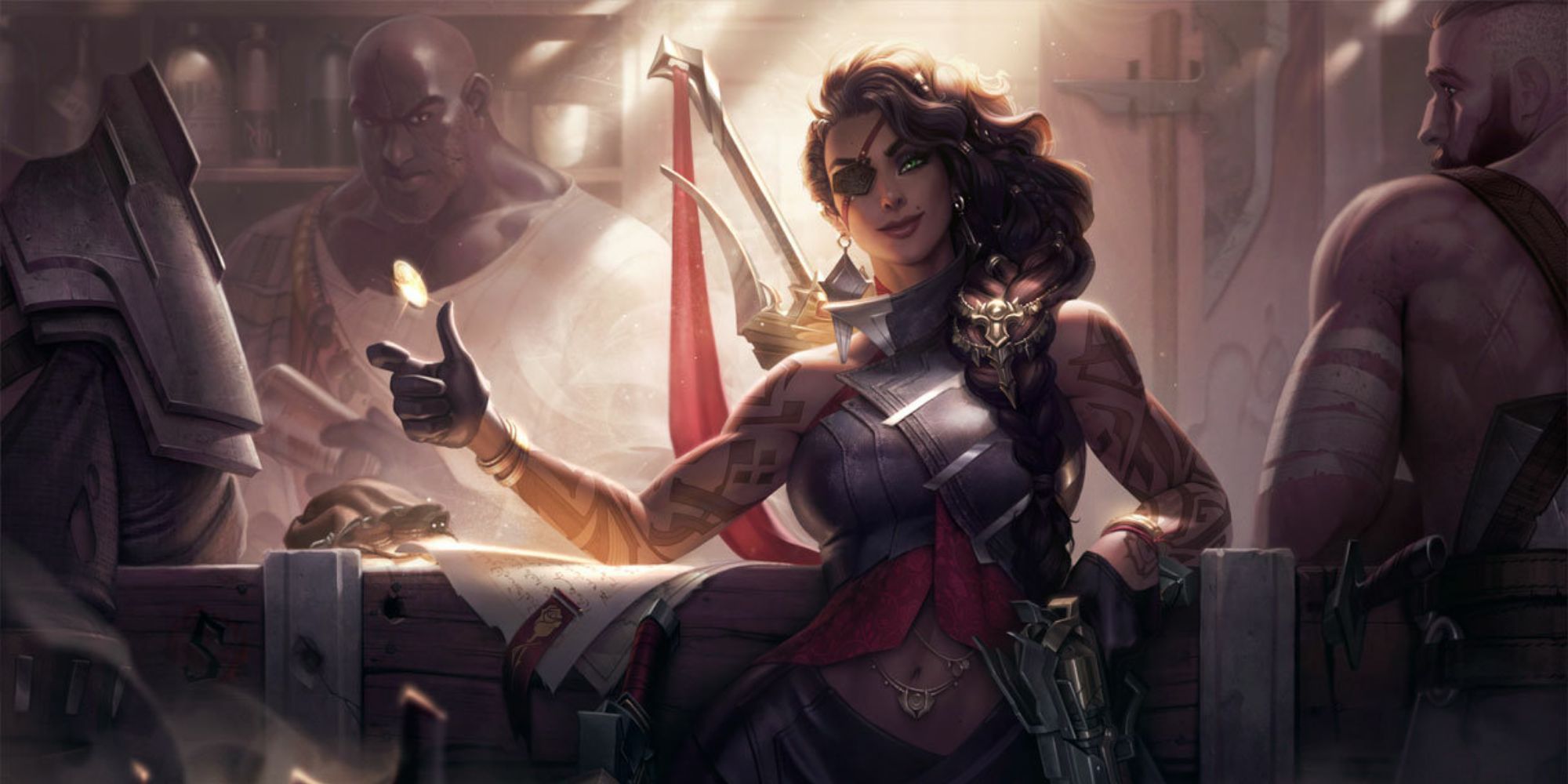 Champion Samira from League of Legends Splash Art