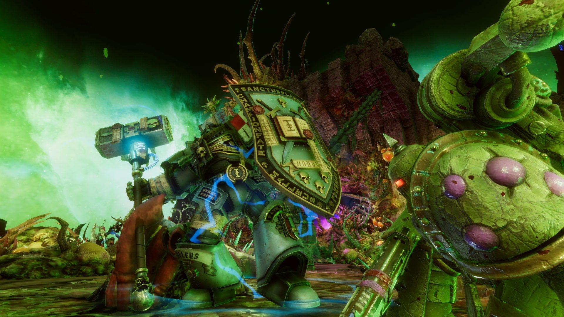 Chaos Gate Paladin Executing plague marine