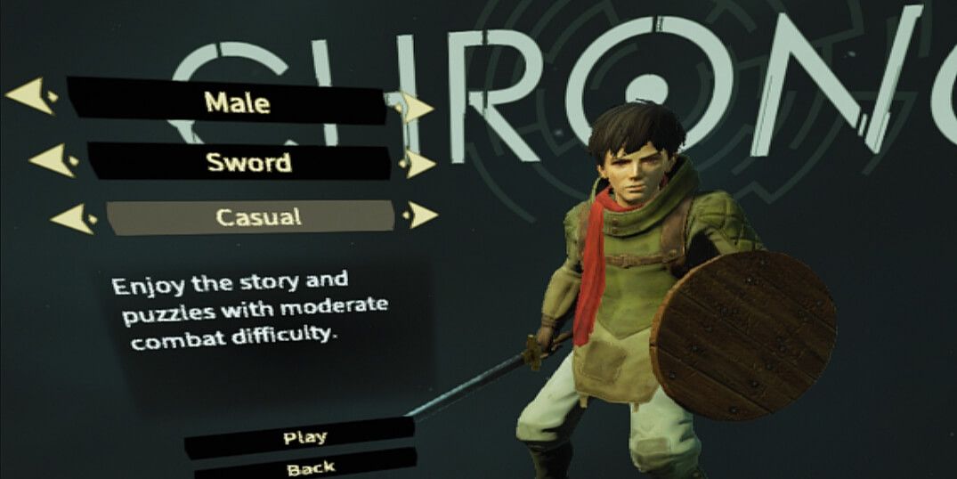 Chronos VR selection menu 