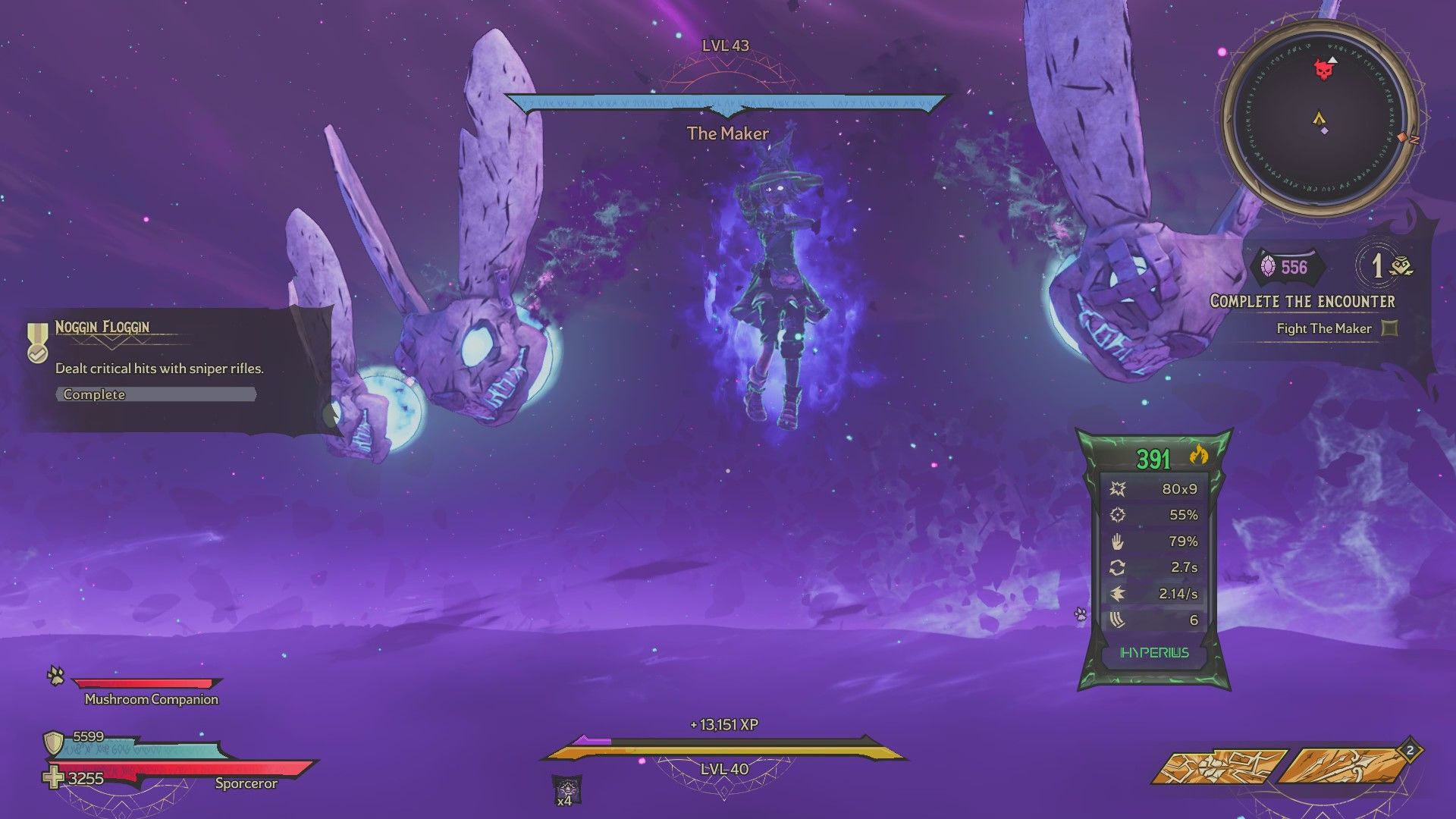 The Maker floats in void arena, summoning bouncing Void Bunnies