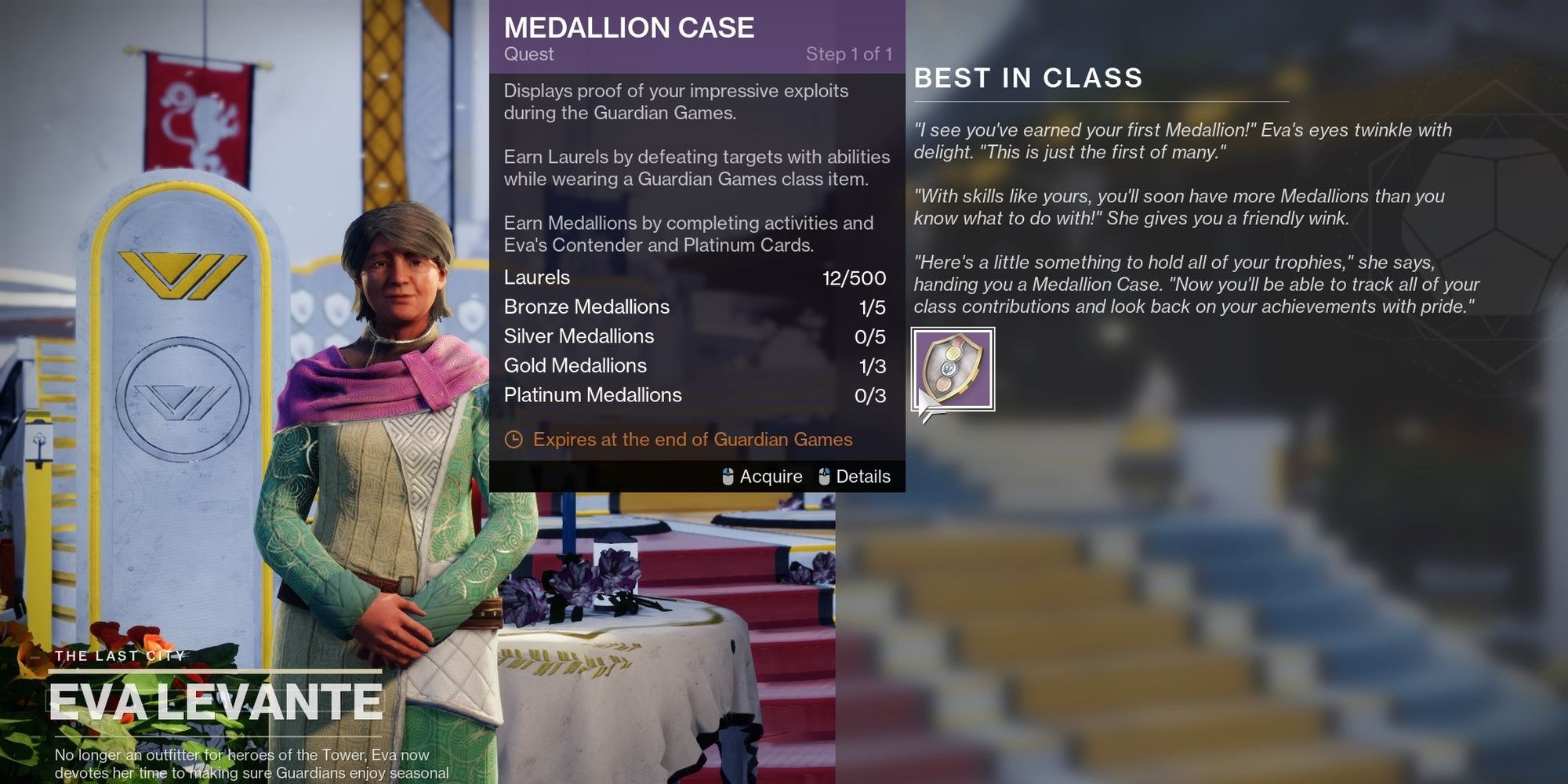 Destiny 2 Eva Levante Best In Class Quest