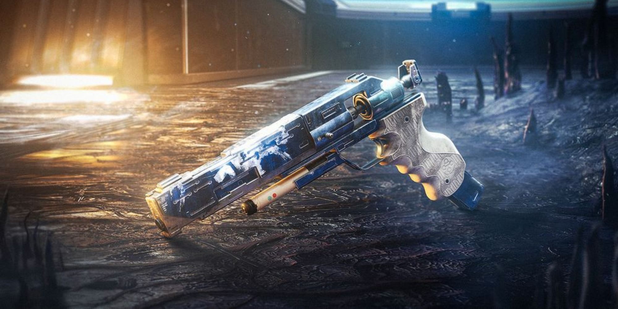 Promotional Art for the Trespasser Exotic Sidearm in Destiny 2