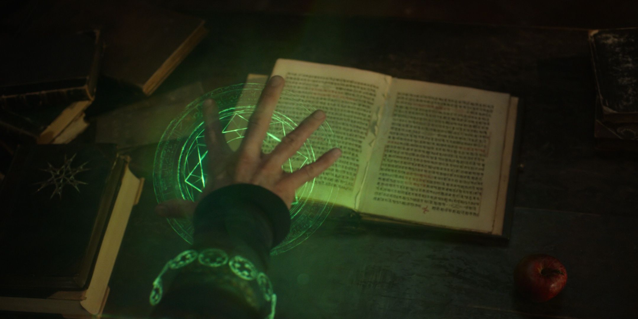 doctor strange uses the time stone to repair a books missing page