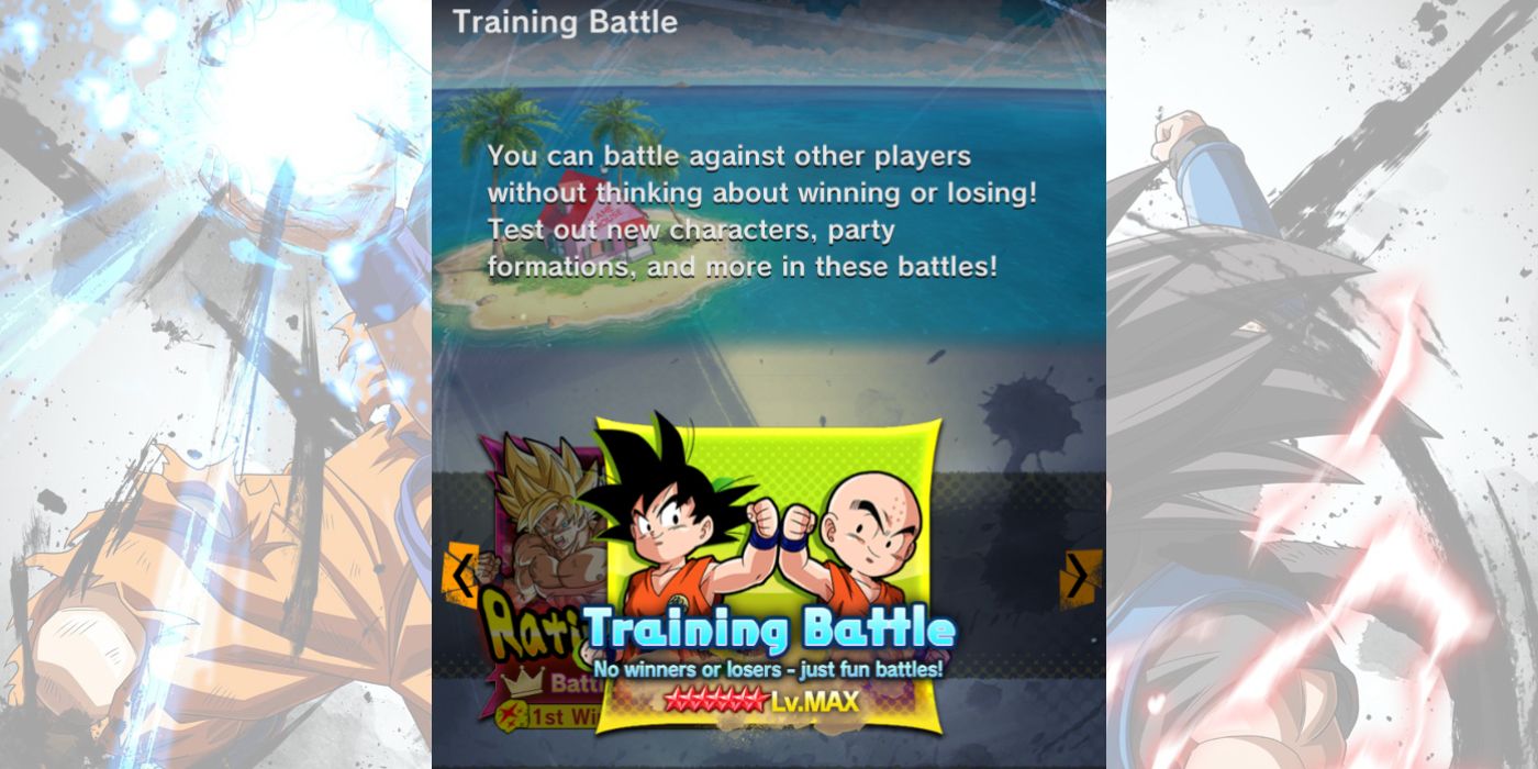 Training Battle Selection From Dragon Ball Legends