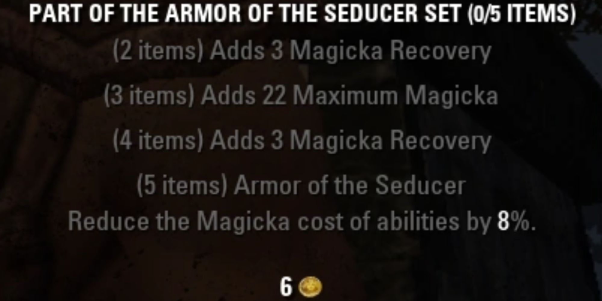 ESO Armor Of The Seducer Set Description