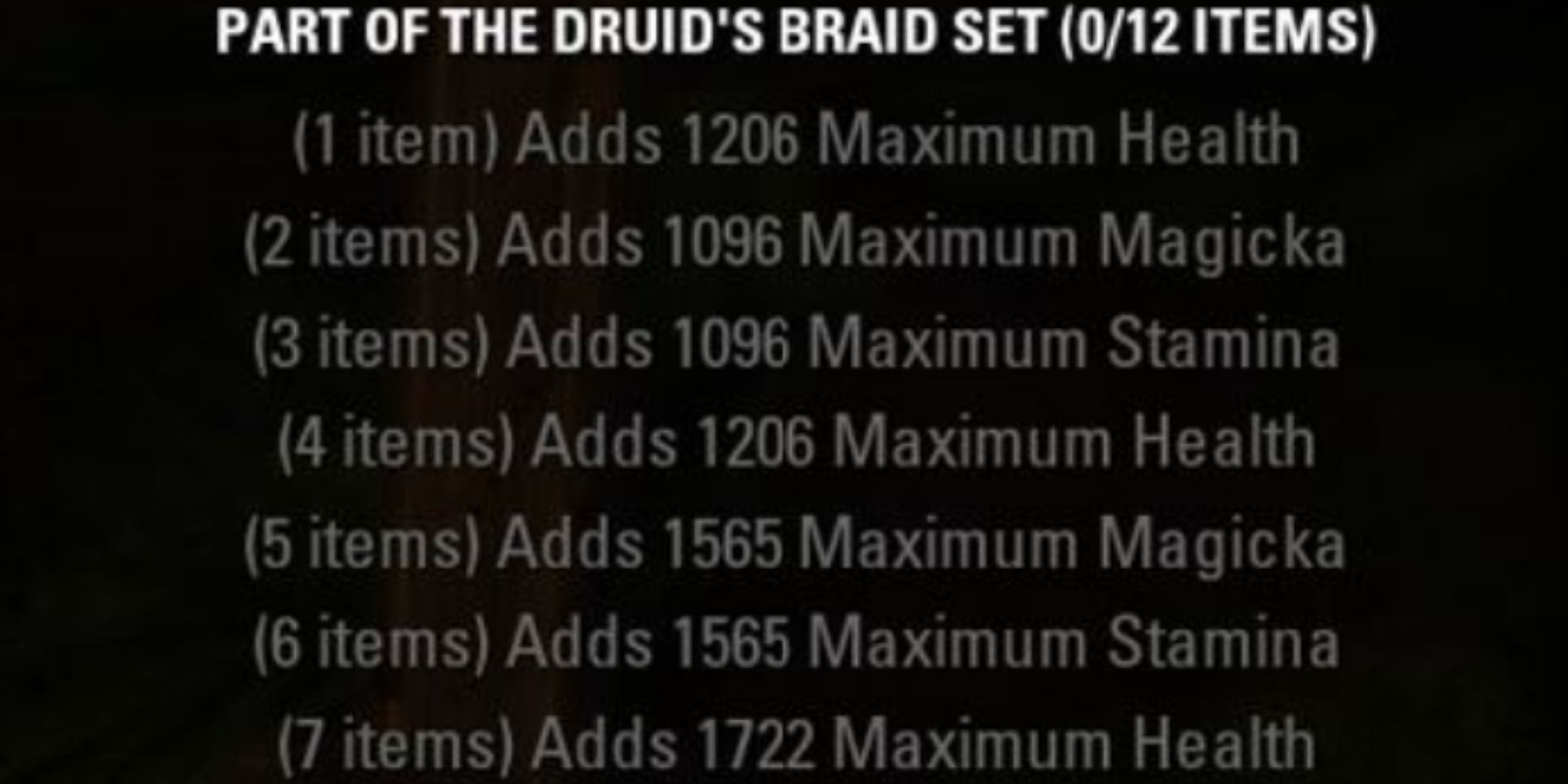 ESO Druid's Braid Item Set Description