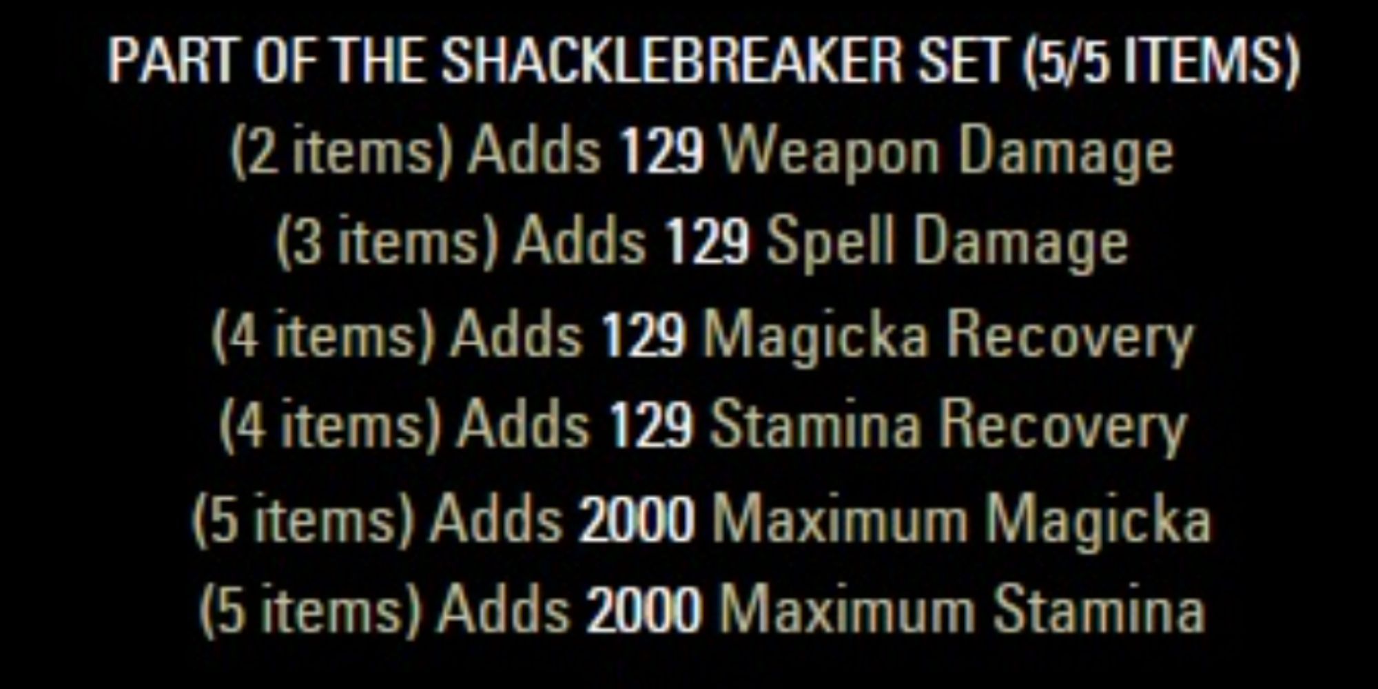 ESO Shacklebreaker Set Description In Inventory