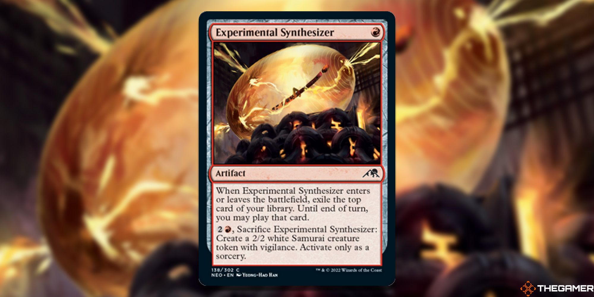 Experimental Synthesizer full card and art background
