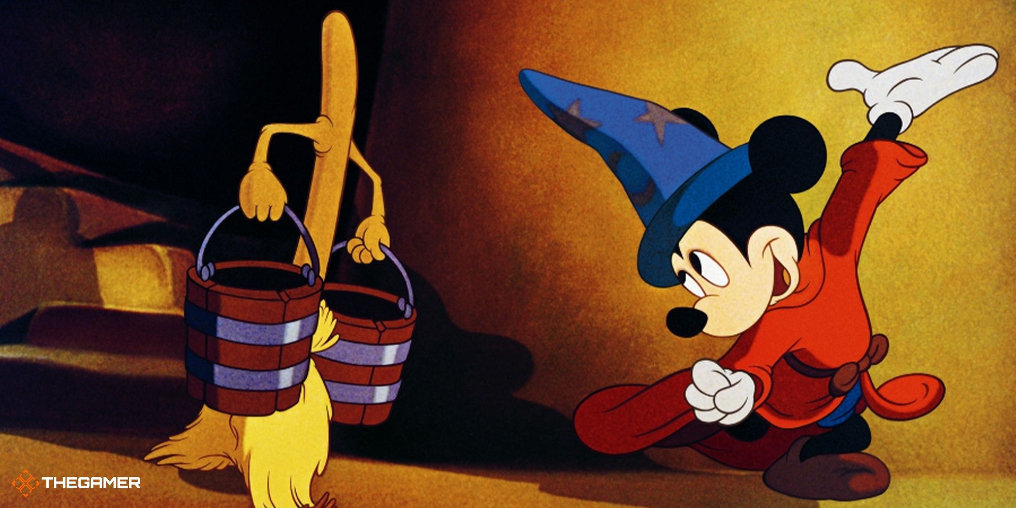Fantasia Mickey mouse leads a magical broom