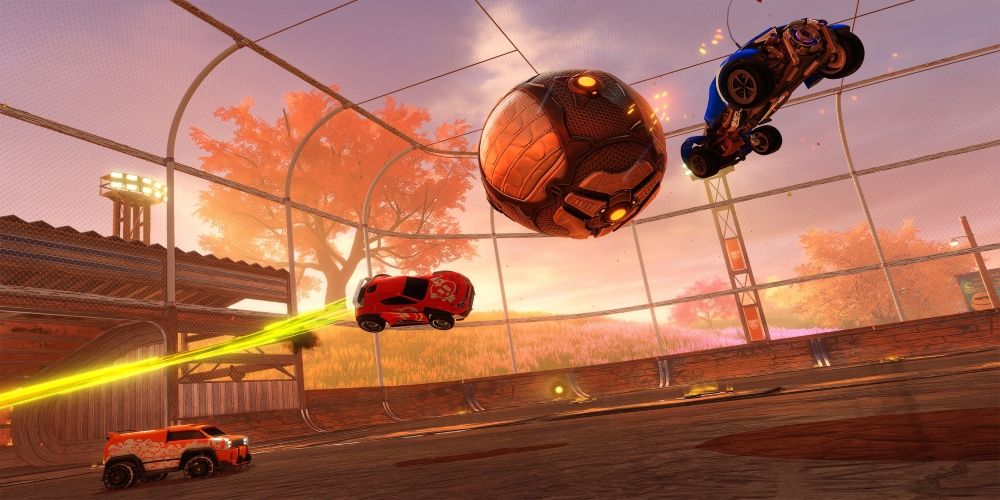 Farmstead Cars Flying After Ball Rocket League Arena Ranked