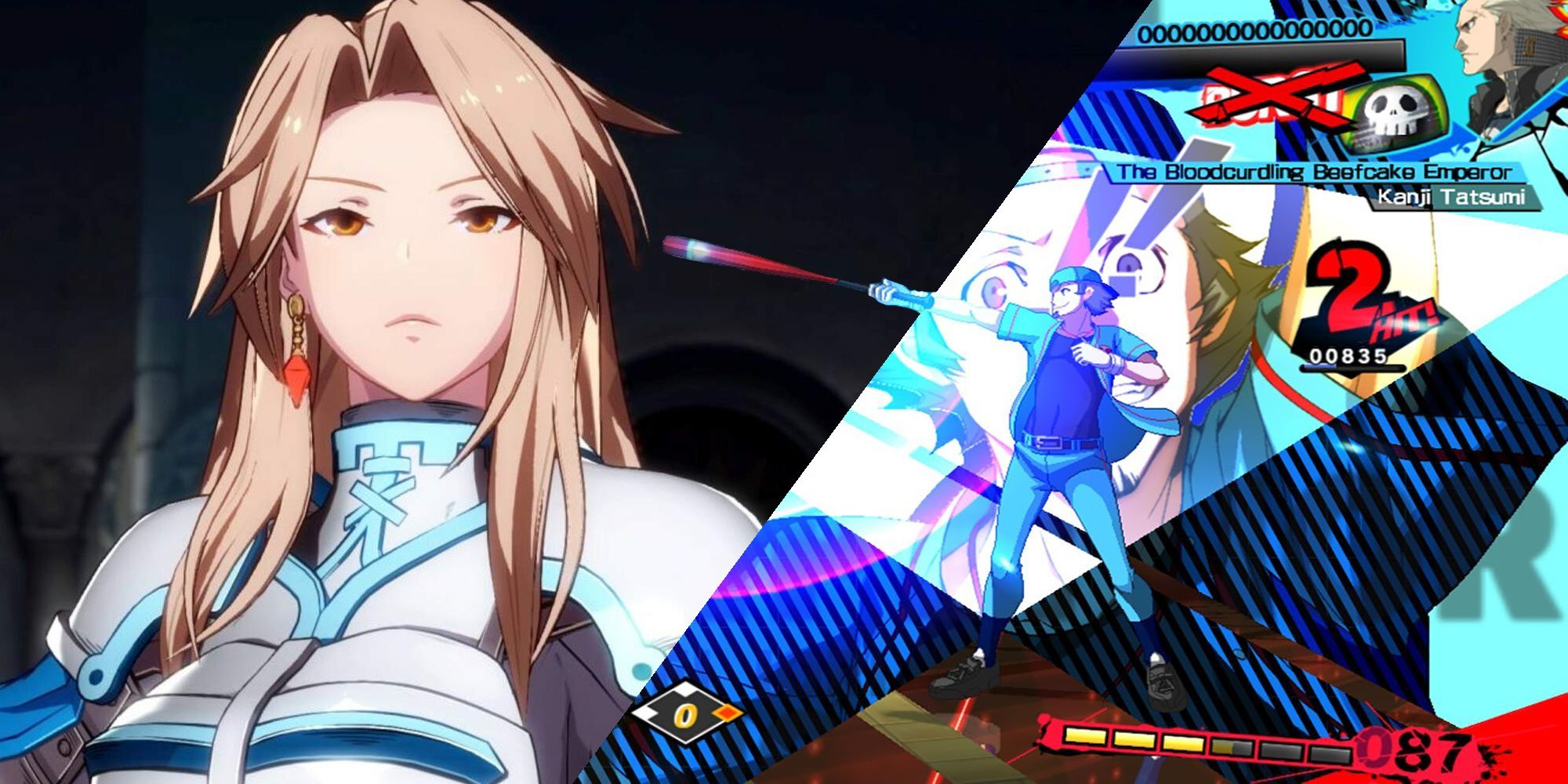 Split image showing Katalina and Junpei