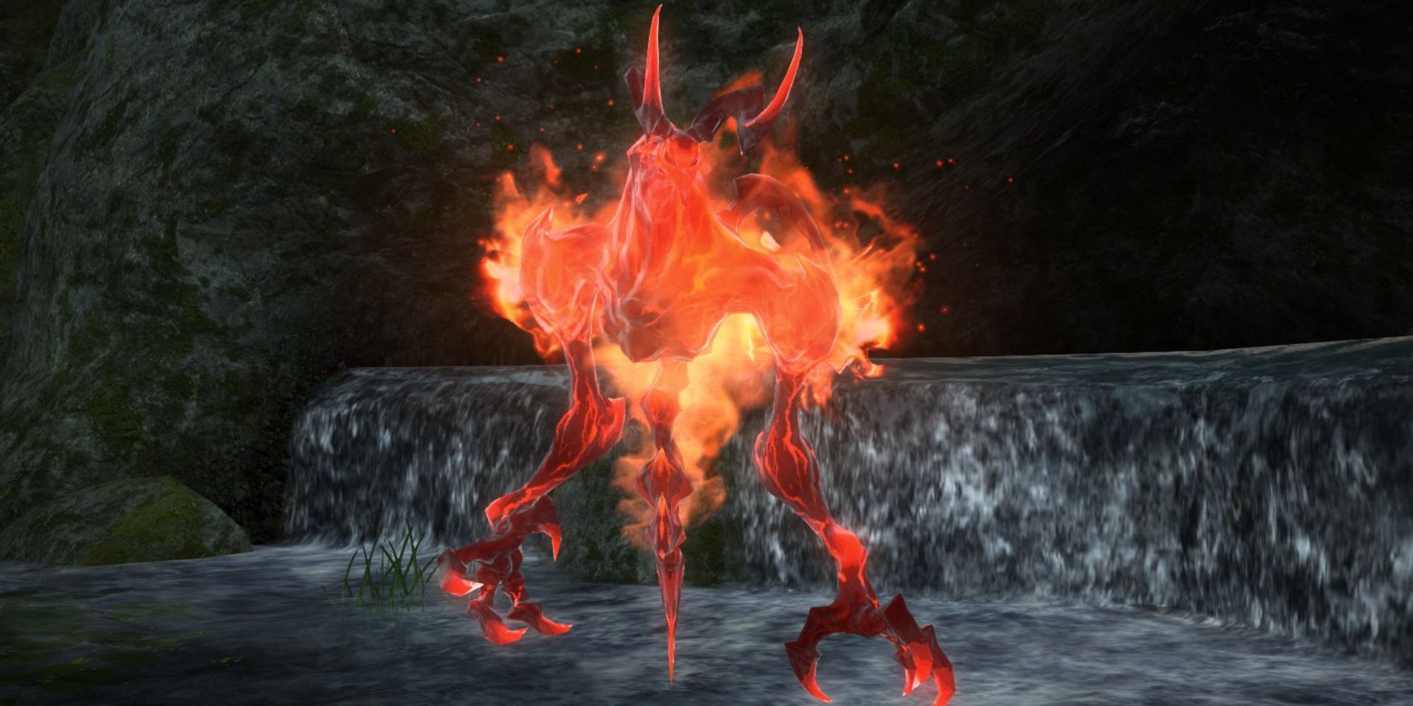 A Summoner calling in Ifrit in Final Fantasy 14