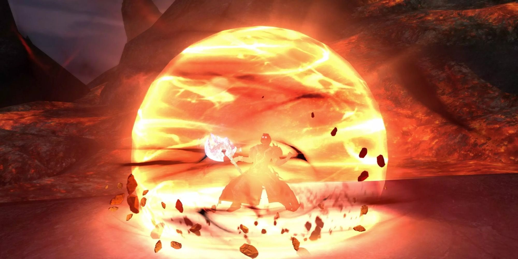 A Warrior performing Inner Release in Final Fantasy 14
