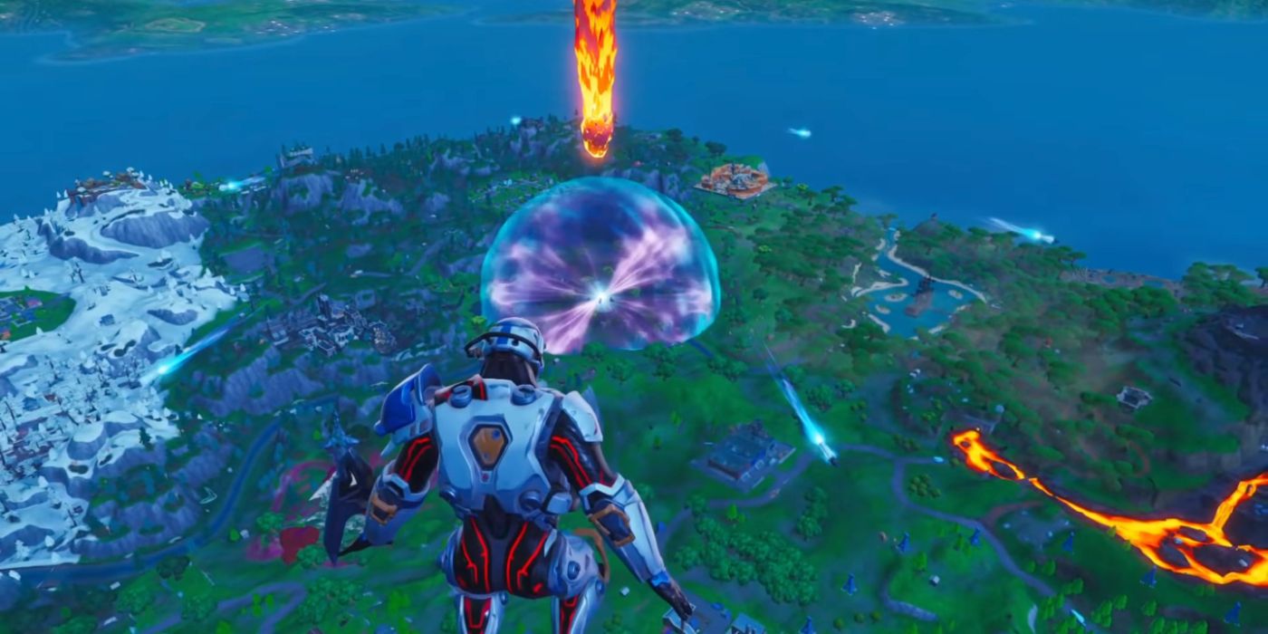 Fortnite flying through the air