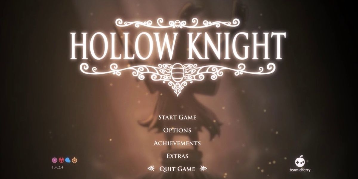 A screenshot of The Eternal Ordeal title screen from Hollow Knight.