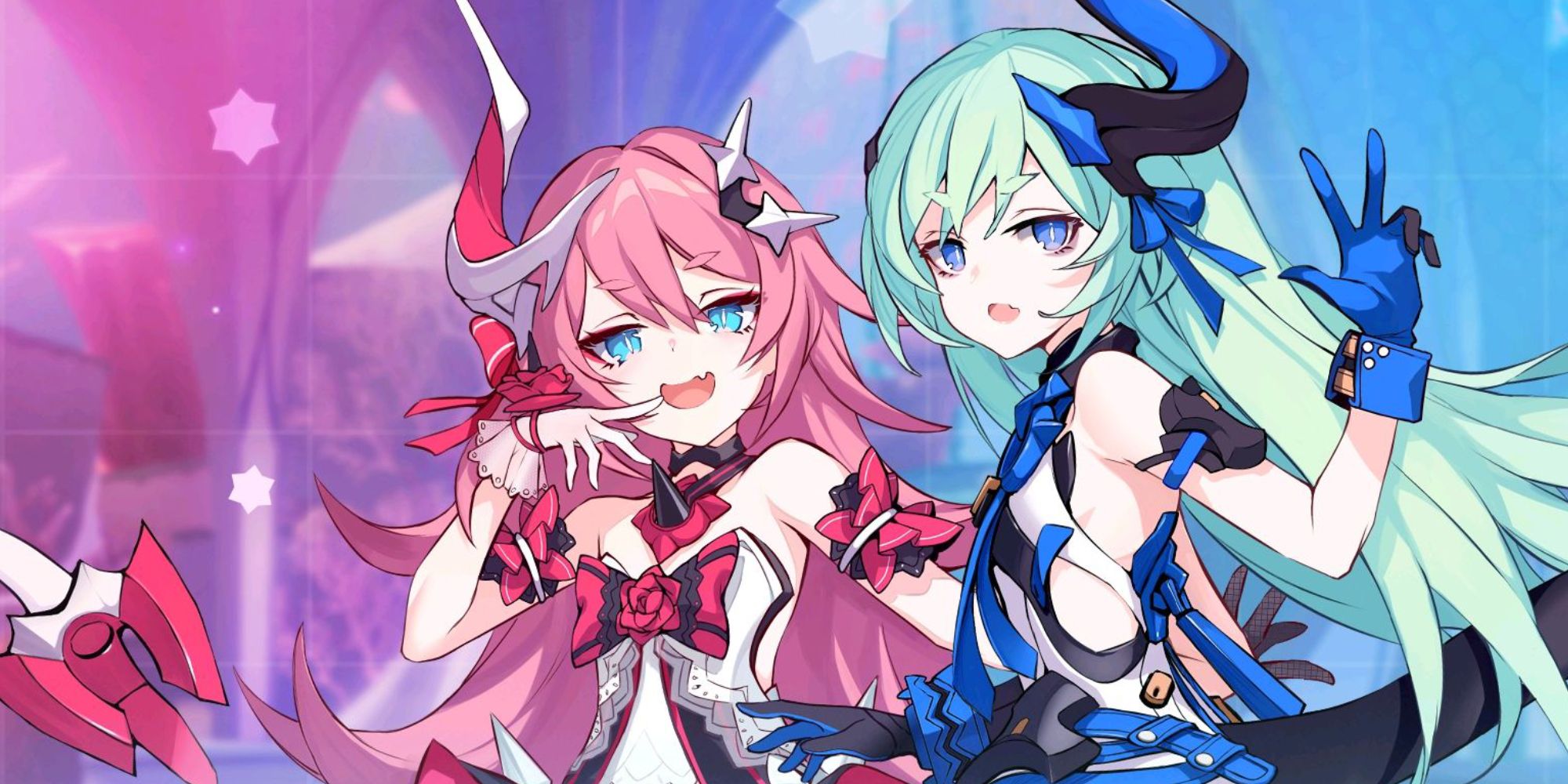 Honkai Impact 3rd Liliy next to her twin